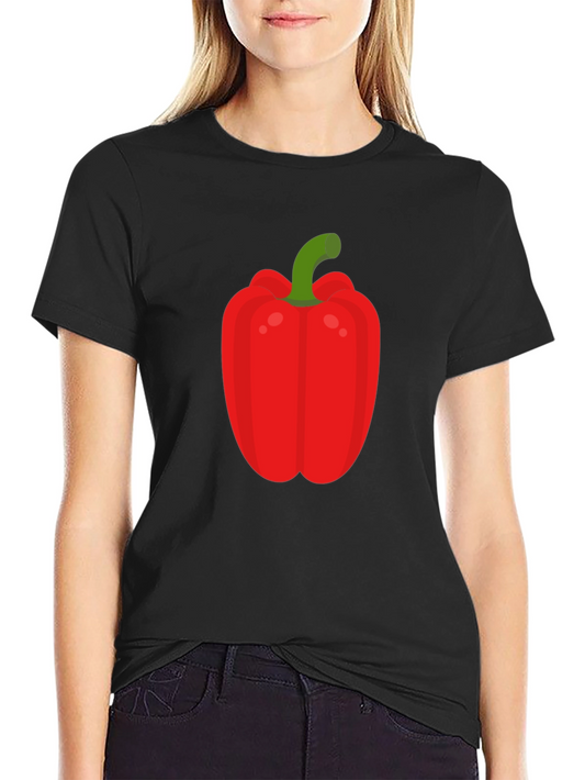 Red Pepper Graphic Tee - Unisex Black T-Shirt
