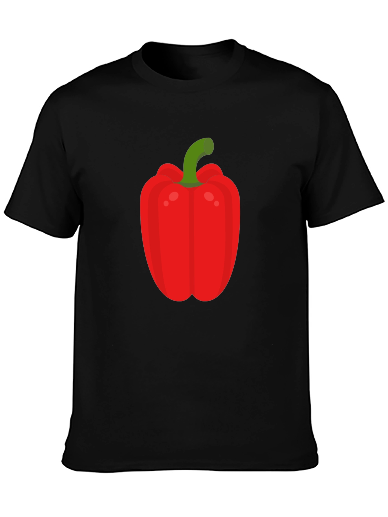 Red Pepper Graphic Tee - Unisex Black T-Shirt