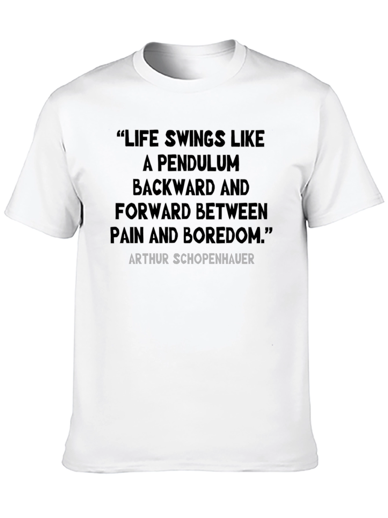 Pendulum of Life Graphic Tee - Arthur Schopenhauer Quote
