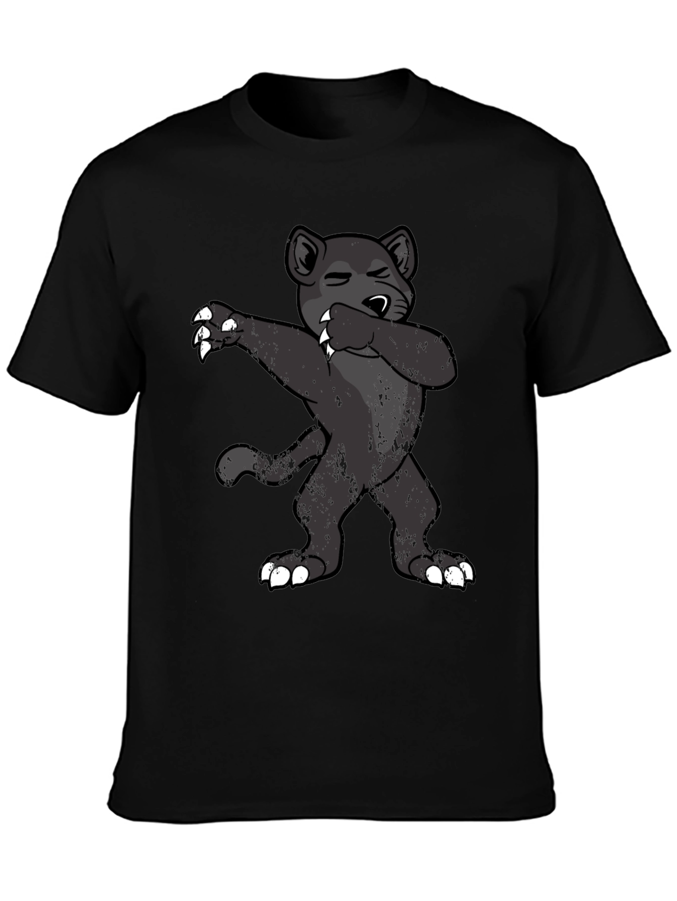 Dabbing Cartoon Black Panther T-Shirt