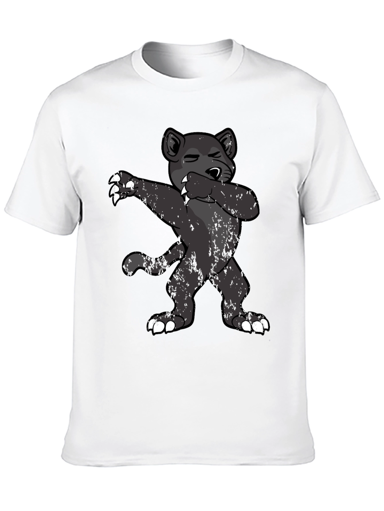 Dabbing Cartoon Black Panther T-Shirt