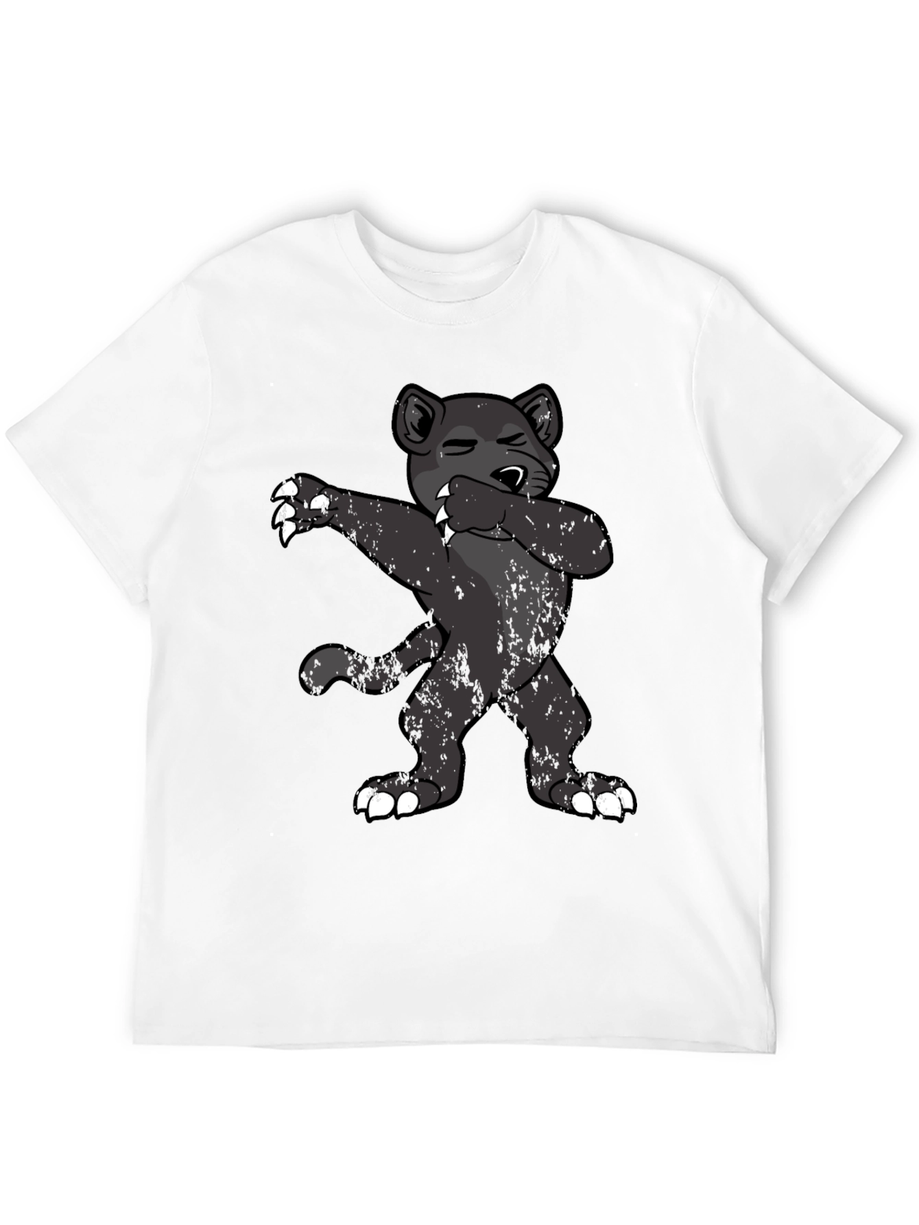 Dabbing Cartoon Black Panther T-Shirt