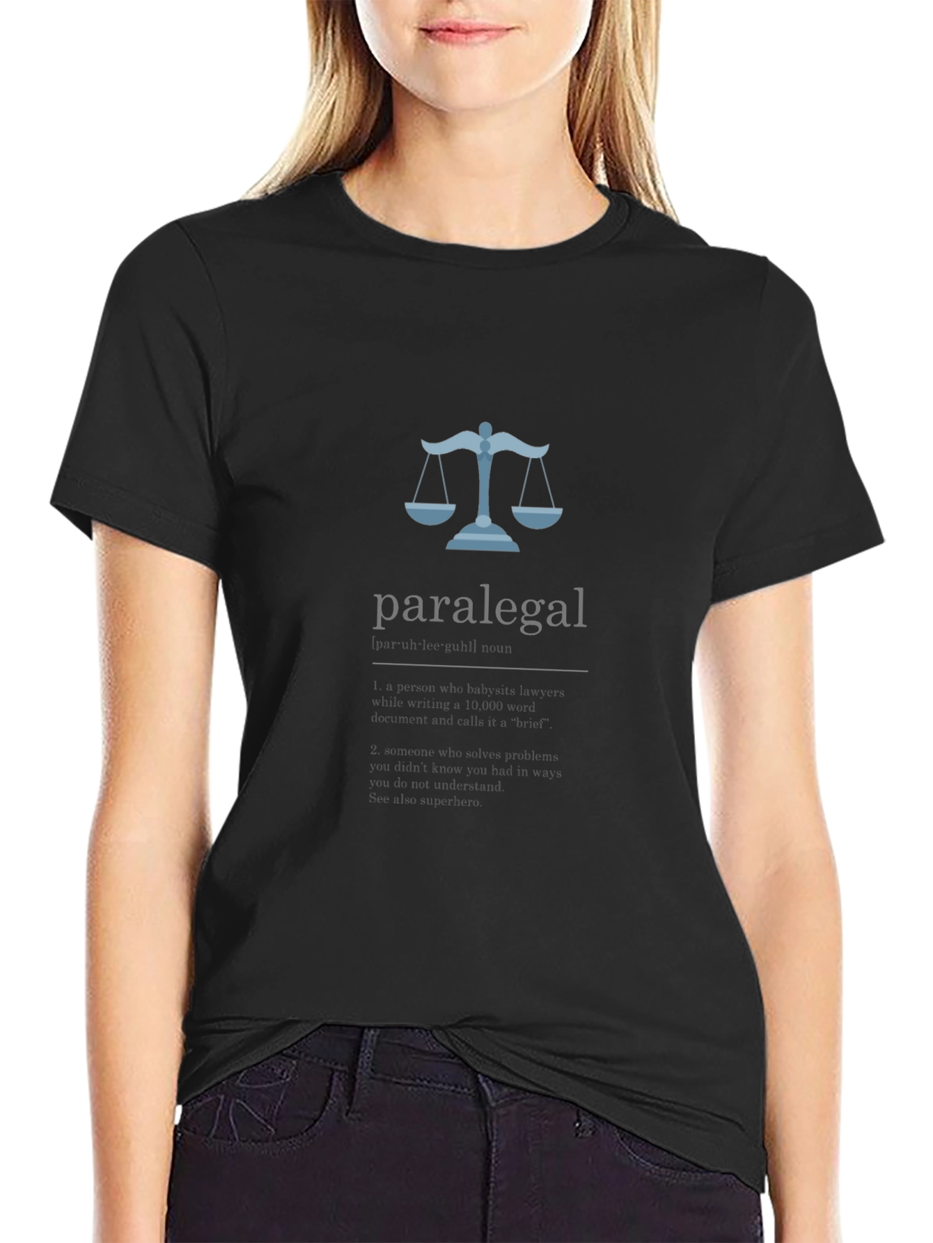 Paralegal Scales of Justice Graphic T-Shirt