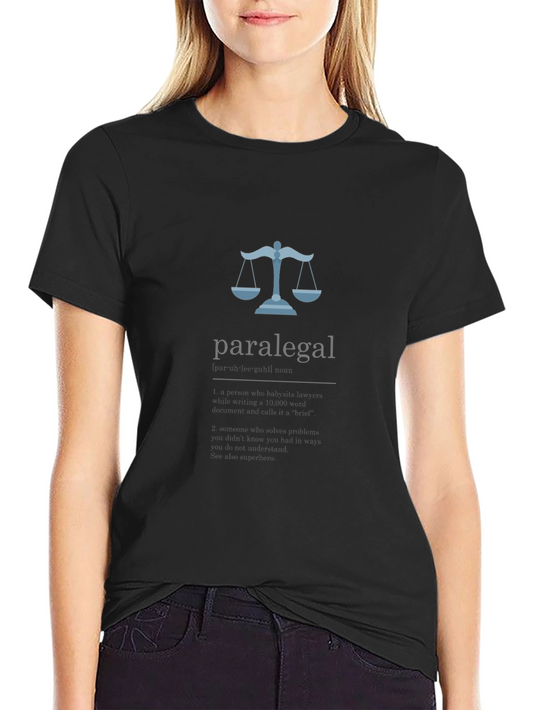 Paralegal Scales of Justice Graphic T-Shirt