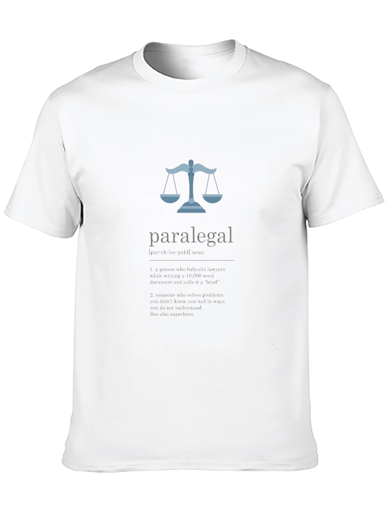 Paralegal Scales of Justice Graphic T-Shirt