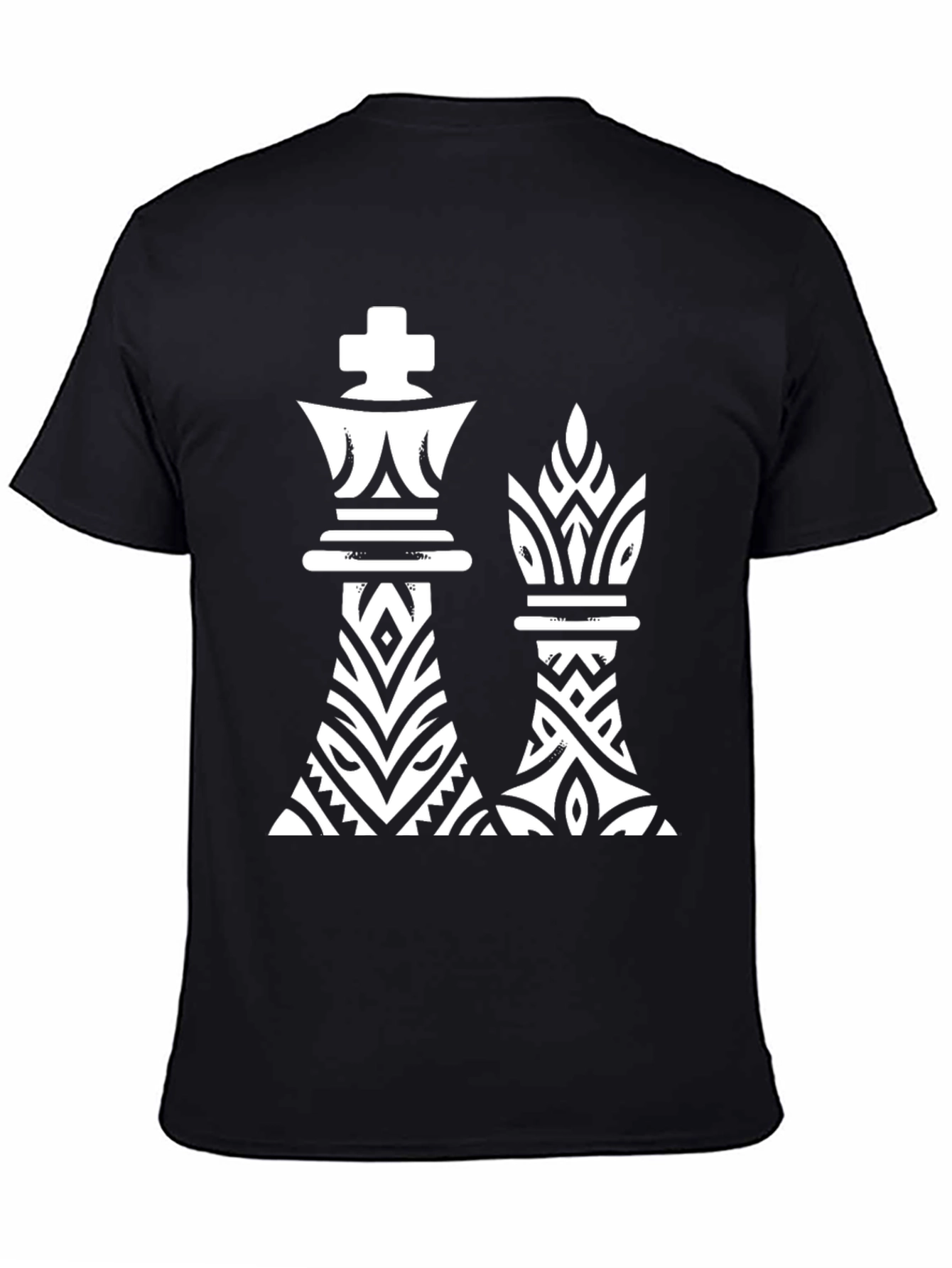Chess King & Queen Graphic Tee - Black