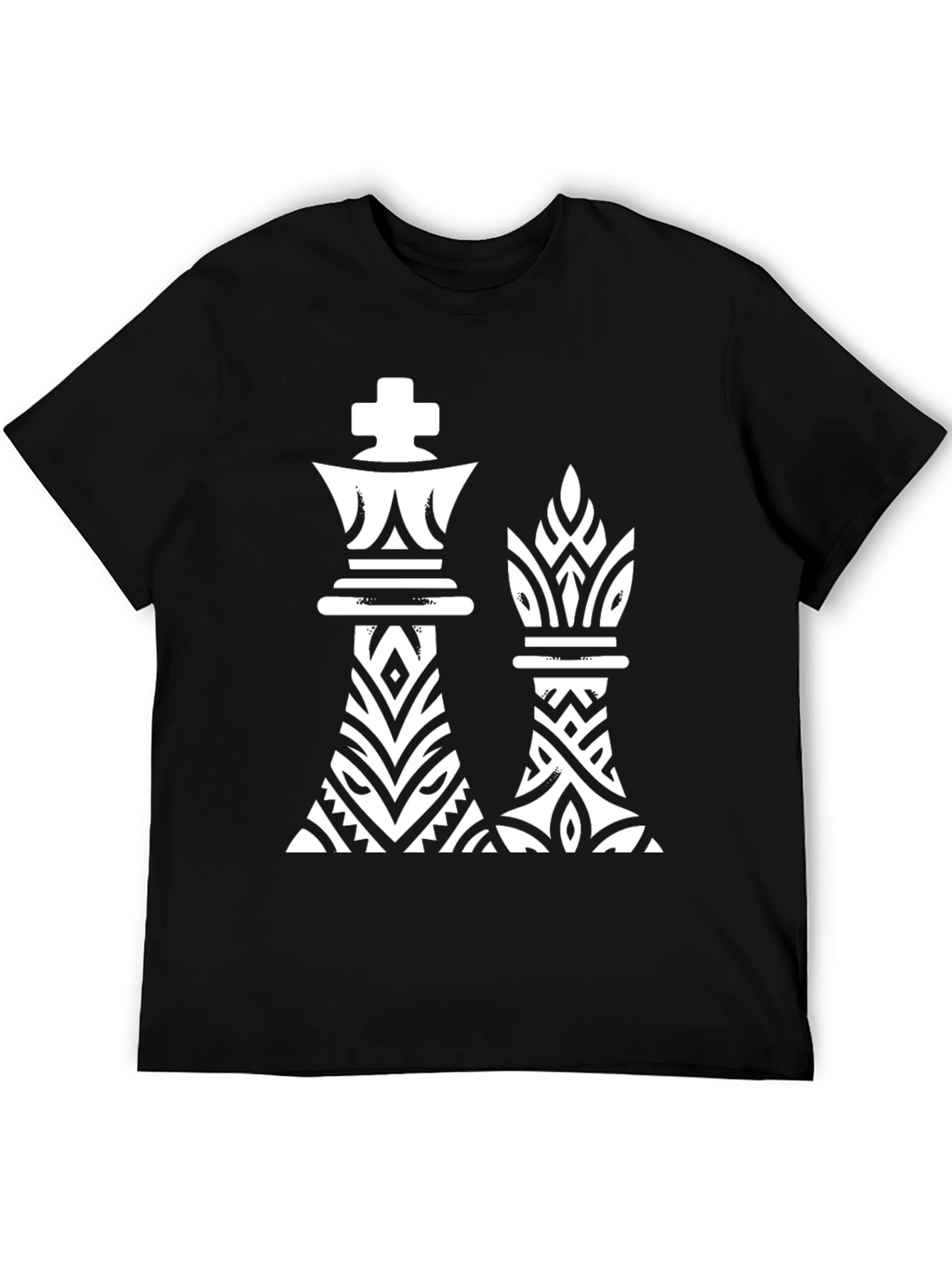 Chess King & Queen Graphic Tee - Black