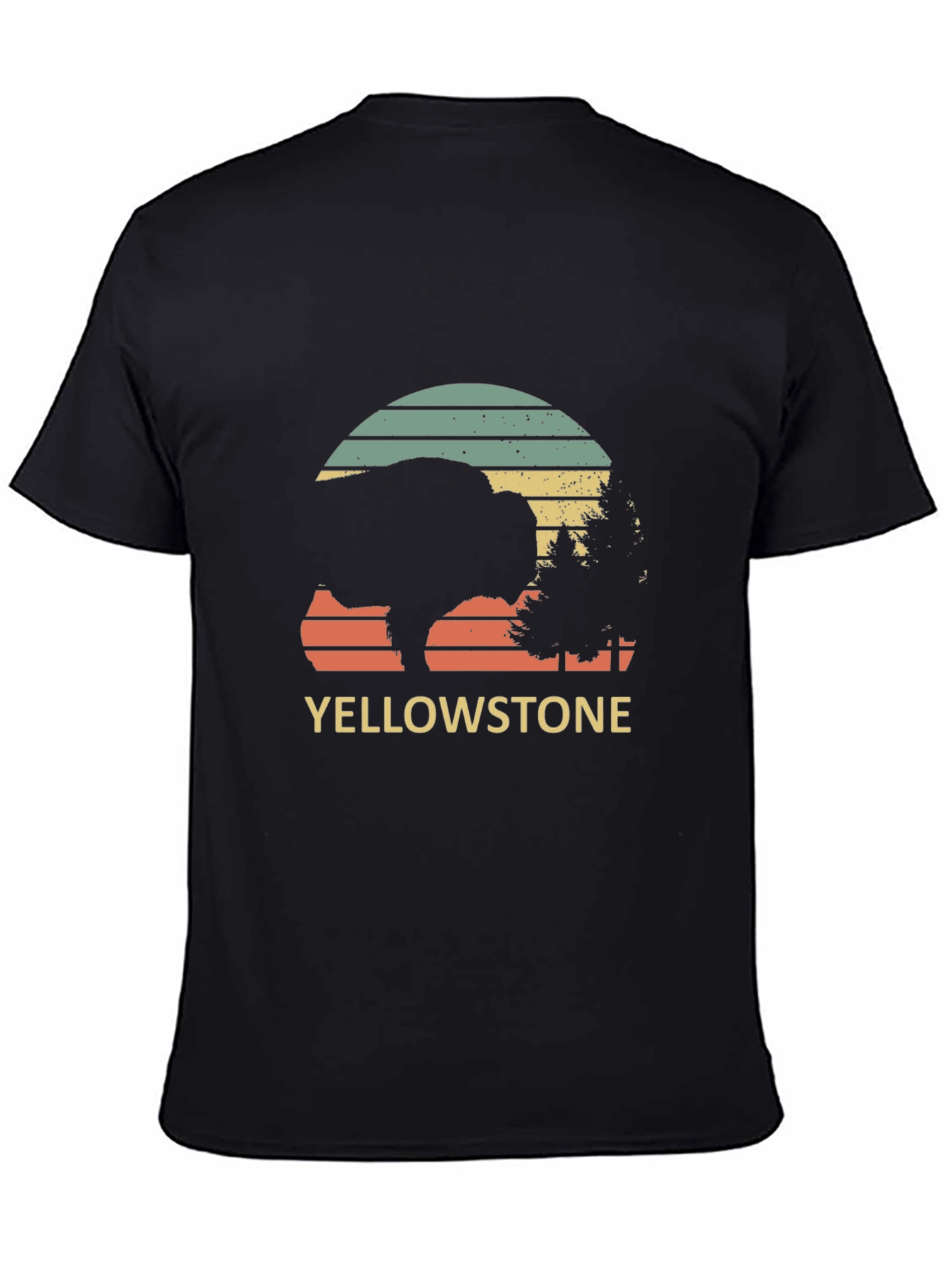 Yellowstone Bison Retro T-Shirt - National Park Tee