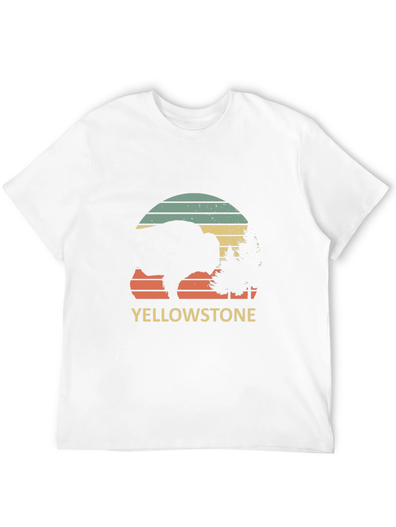 Yellowstone Bison Retro T-Shirt - National Park Tee