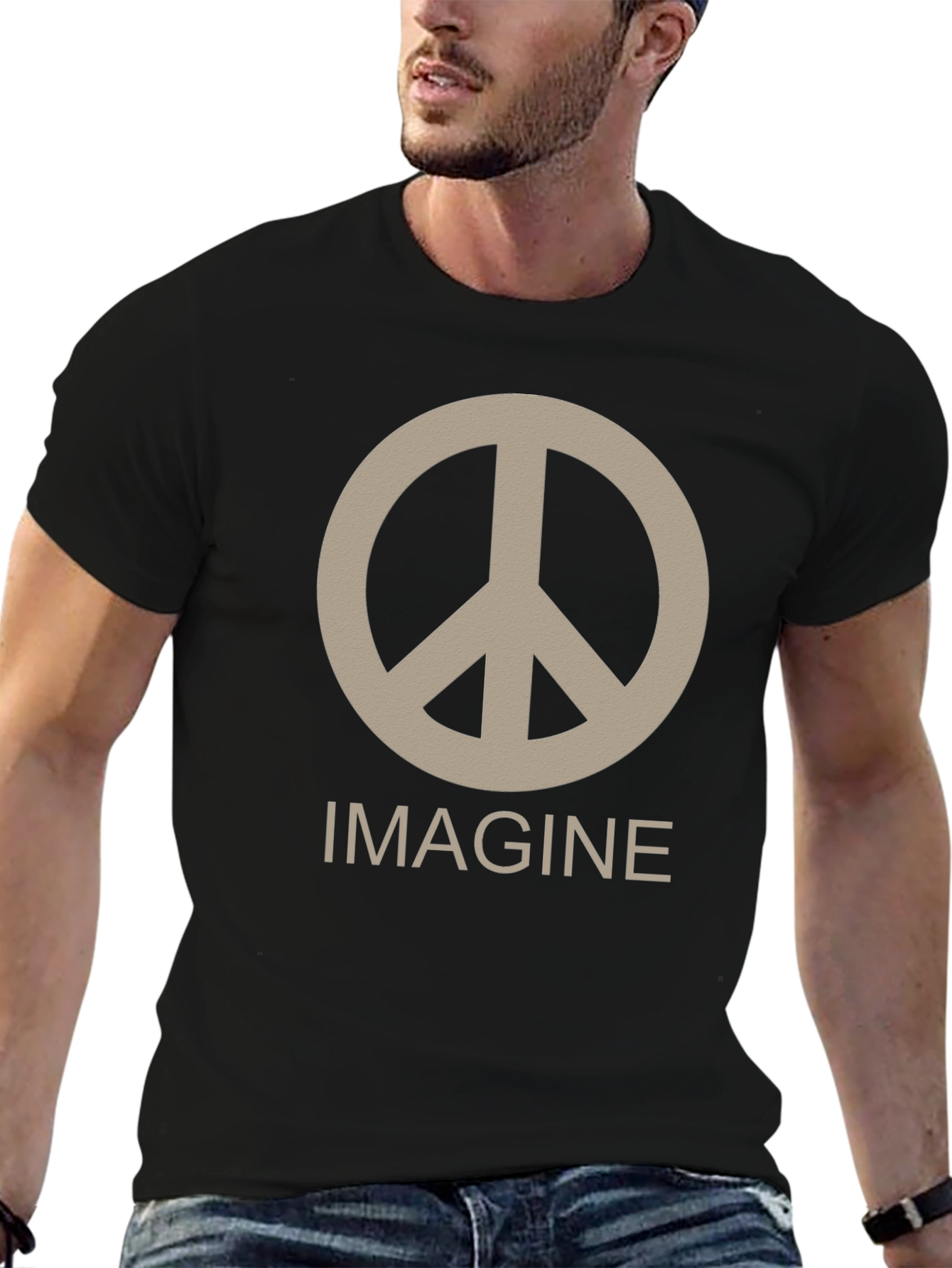 Imagine Peace Sign Graphic Tee