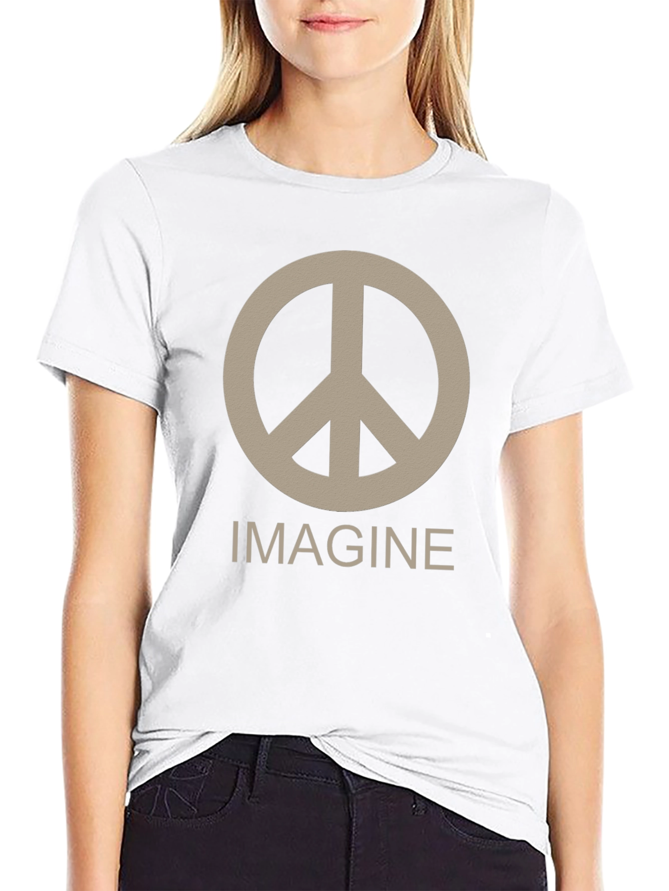 Imagine Peace Sign Graphic Tee