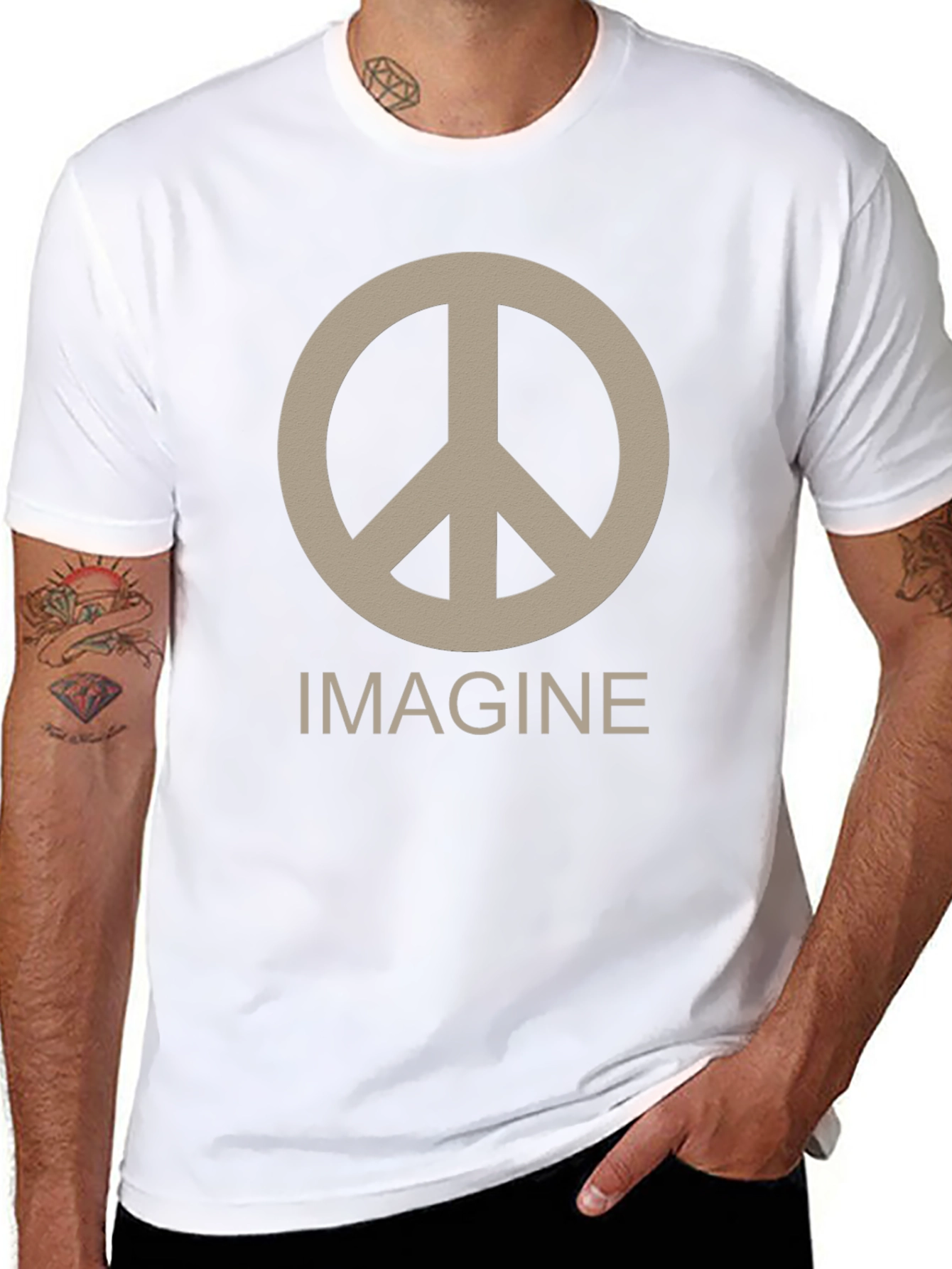 Imagine Peace Sign Graphic Tee