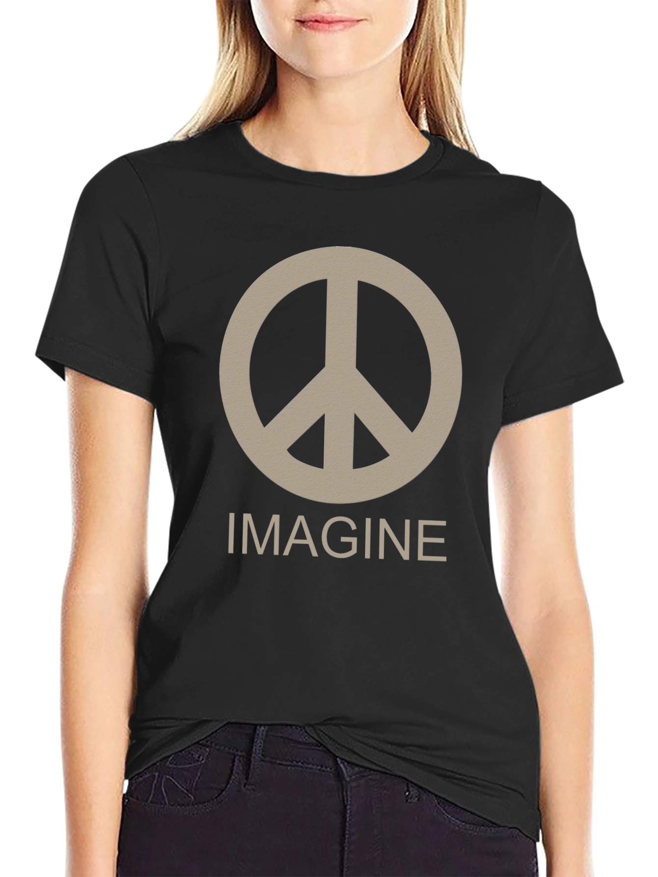 Imagine Peace Sign Graphic Tee