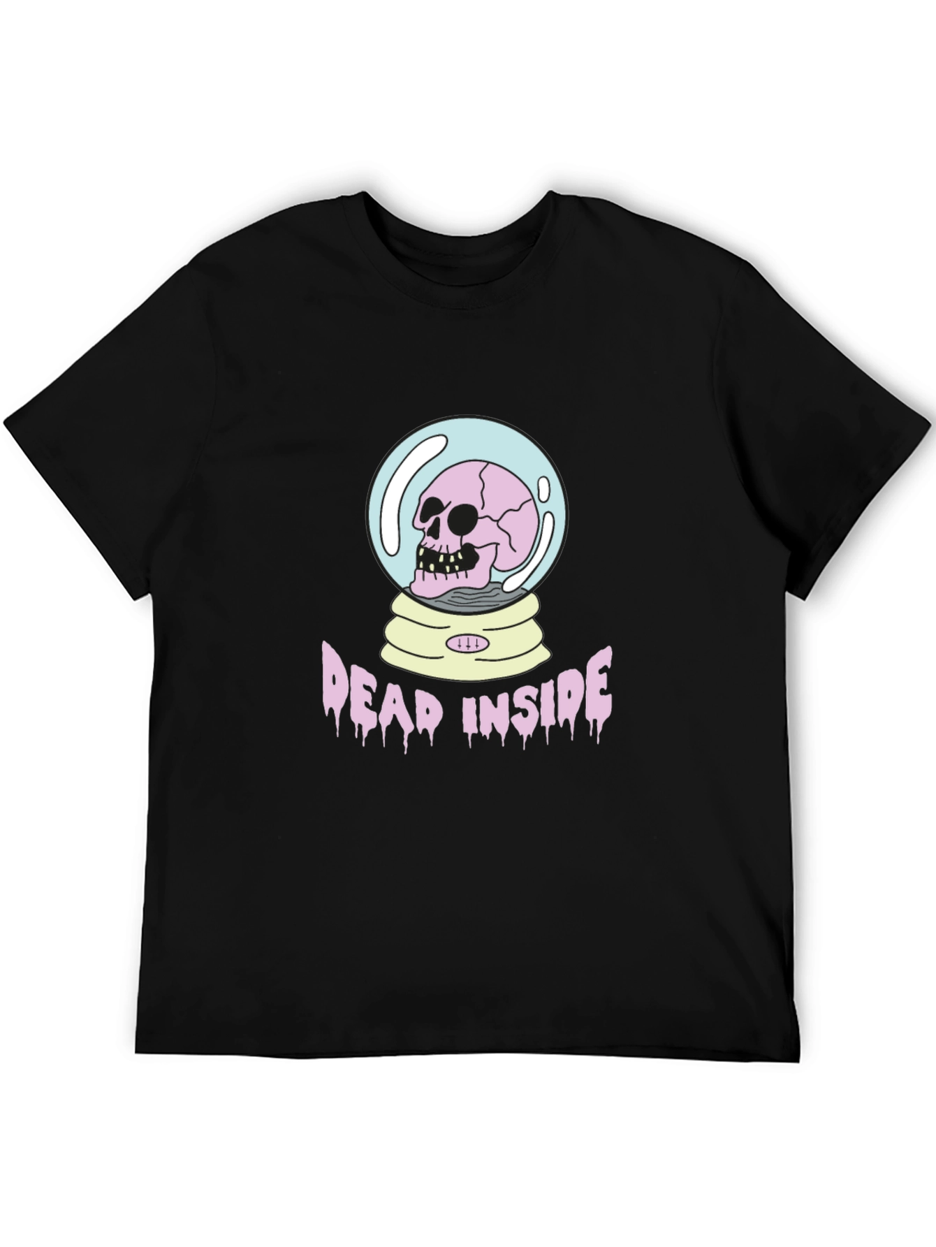 Dead Inside Skull Graphic T-Shirt - Black Cotton Tee
