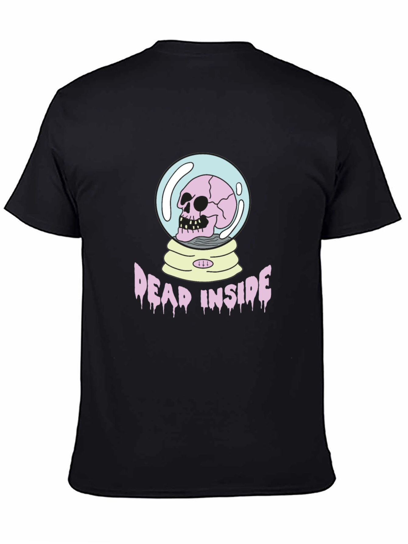Dead Inside Skull Graphic T-Shirt - Black Cotton Tee