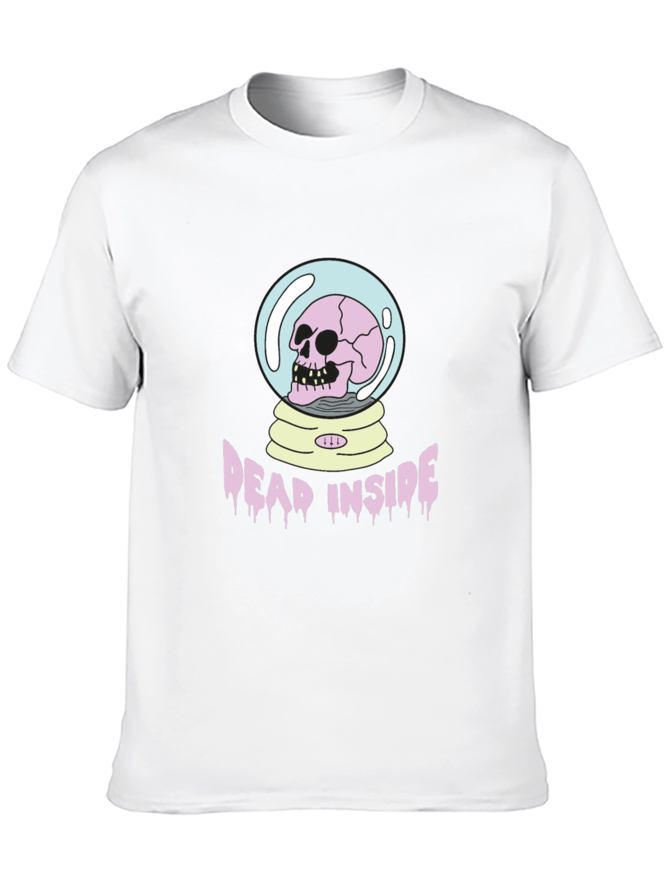 Dead Inside Skull Graphic T-Shirt - Black Cotton Tee