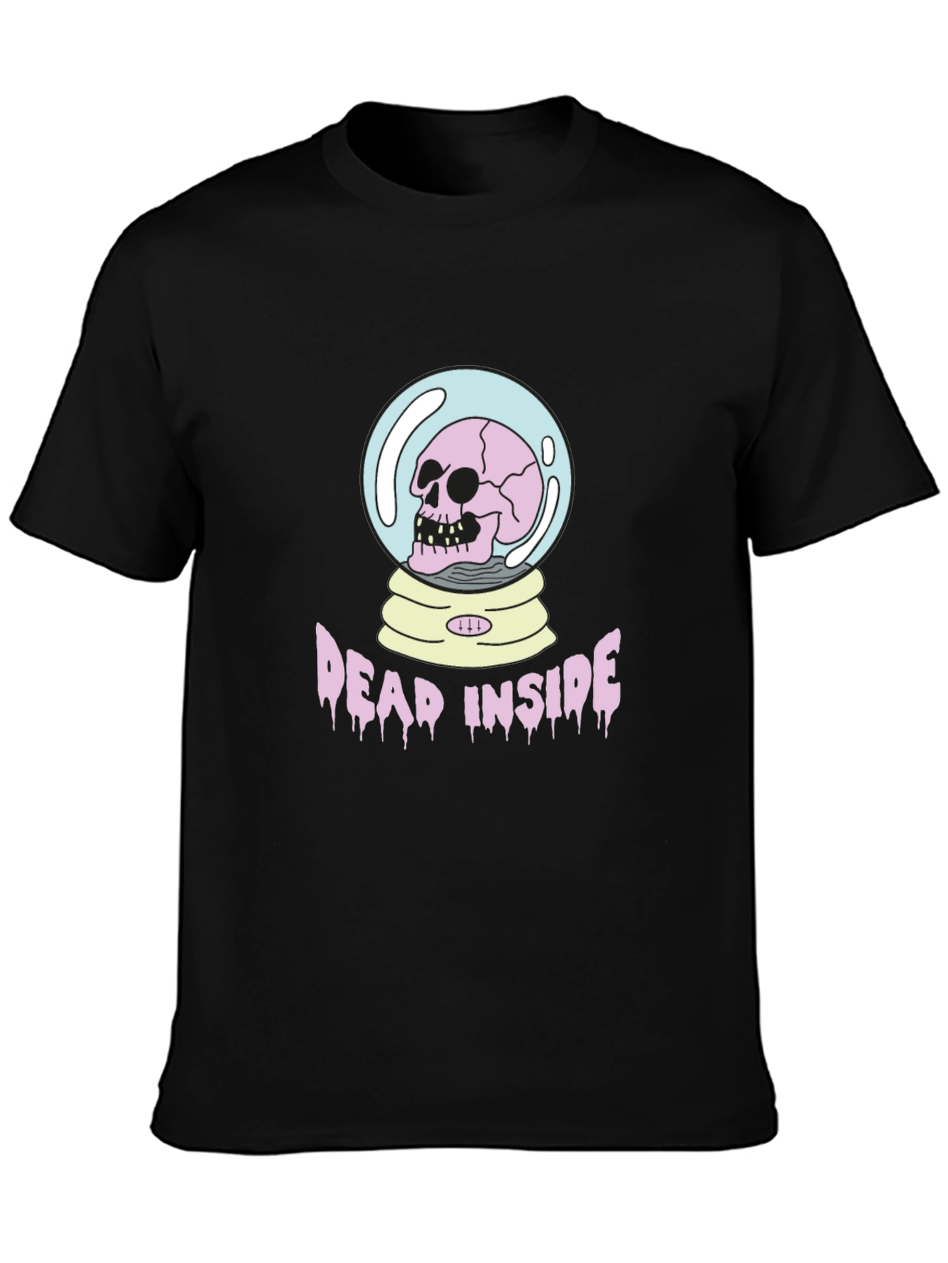 Dead Inside Skull Graphic T-Shirt - Black Cotton Tee