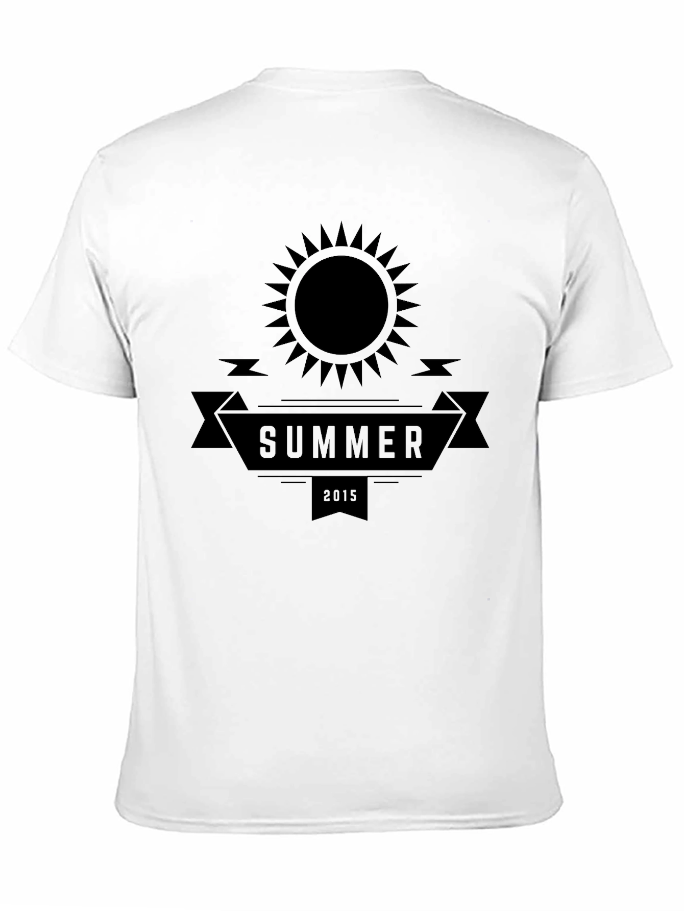 Summer 2015 Graphic Tee - Black Cotton Casual T-Shirt