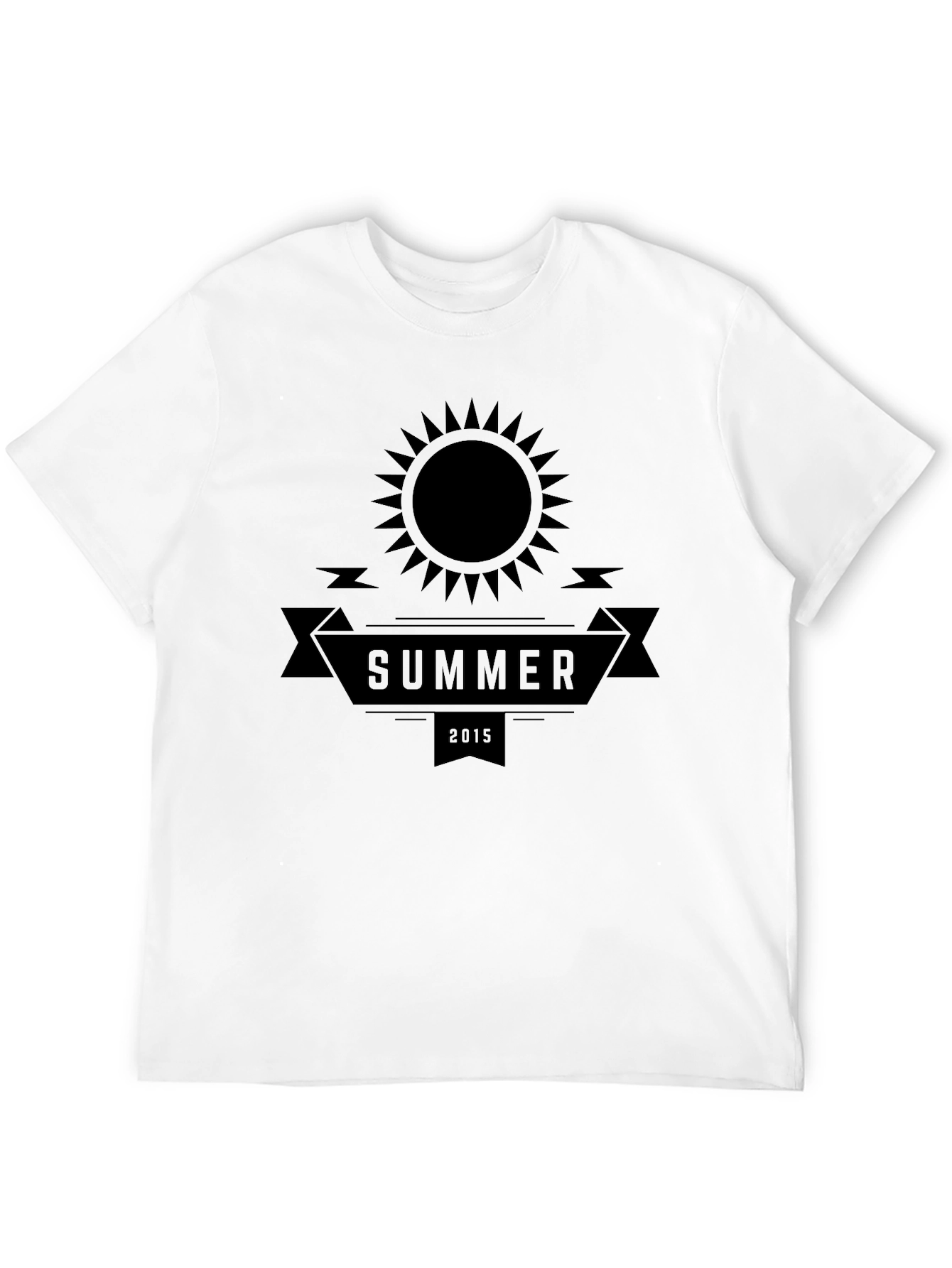 Summer 2015 Graphic Tee - Black Cotton Casual T-Shirt