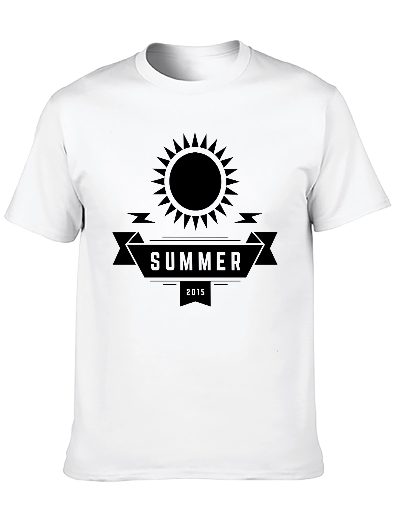 Summer 2015 Graphic Tee - Black Cotton Casual T-Shirt