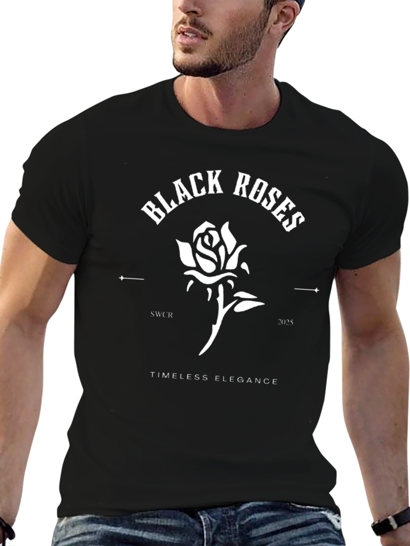 Black Roses Timeless Elegance Graphic Tee