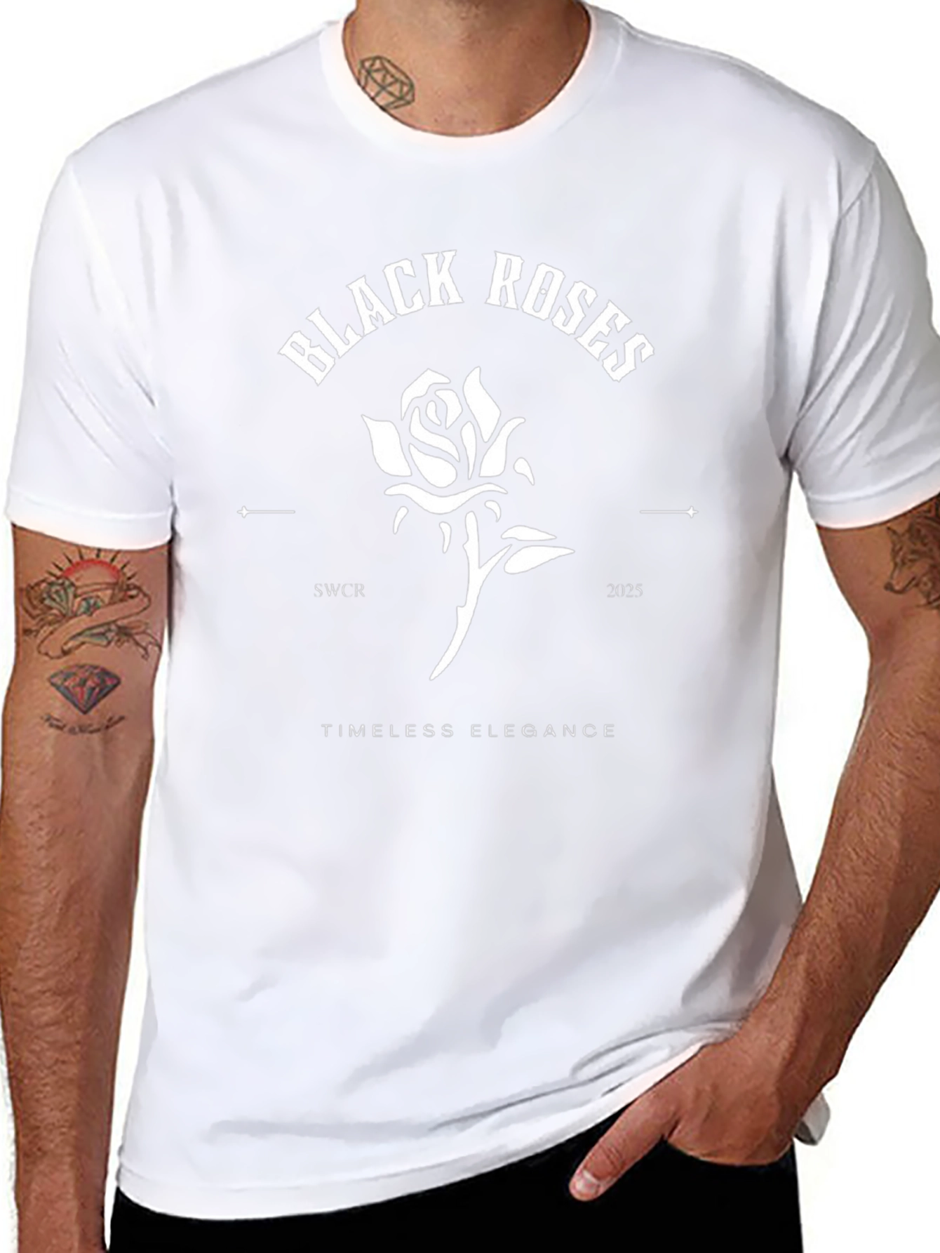 Black Roses Timeless Elegance Graphic Tee