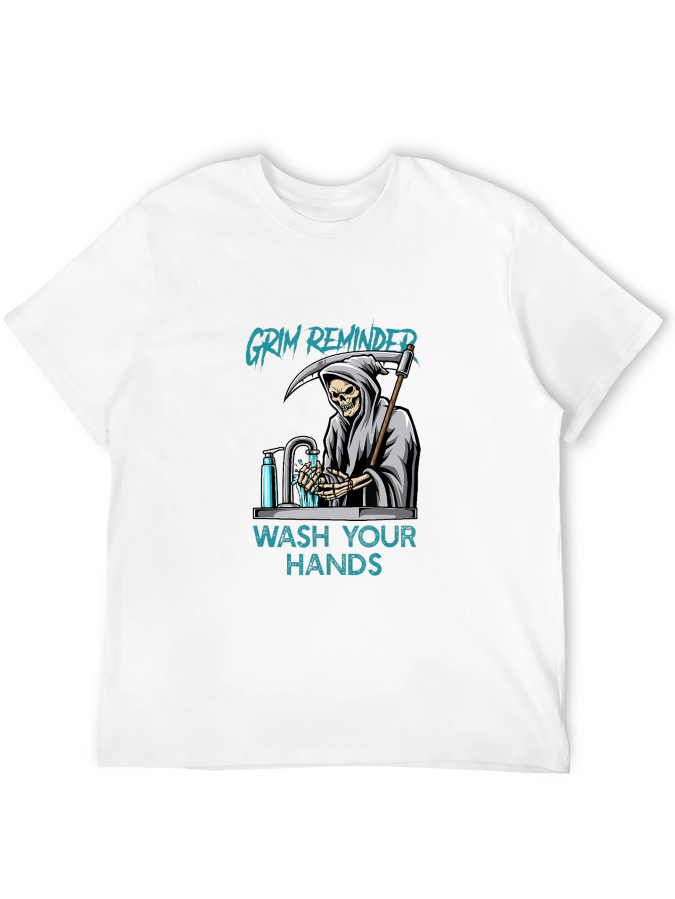 Grim Reminder Wash Your Hands Graphic Tee