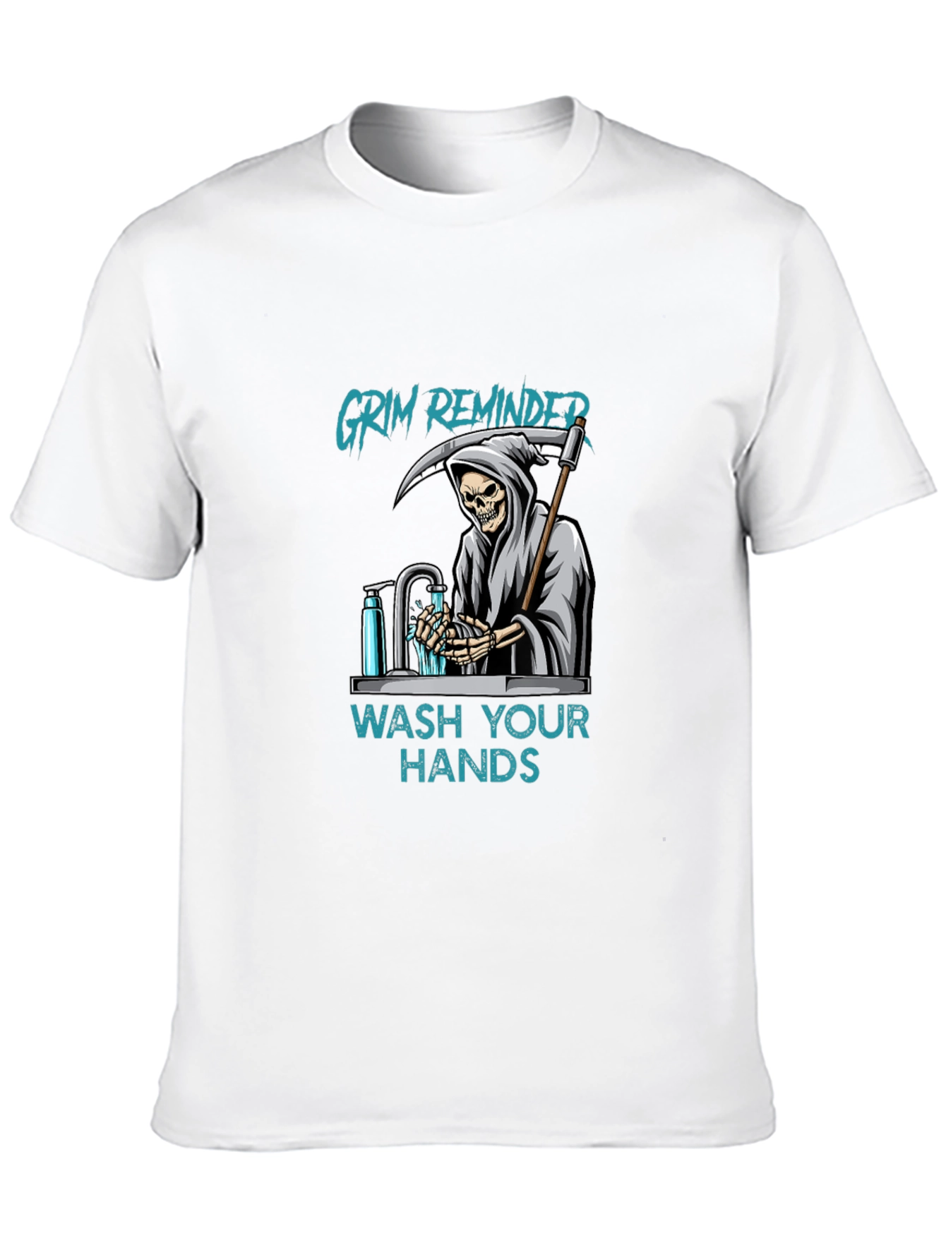 Grim Reminder Wash Your Hands Graphic Tee