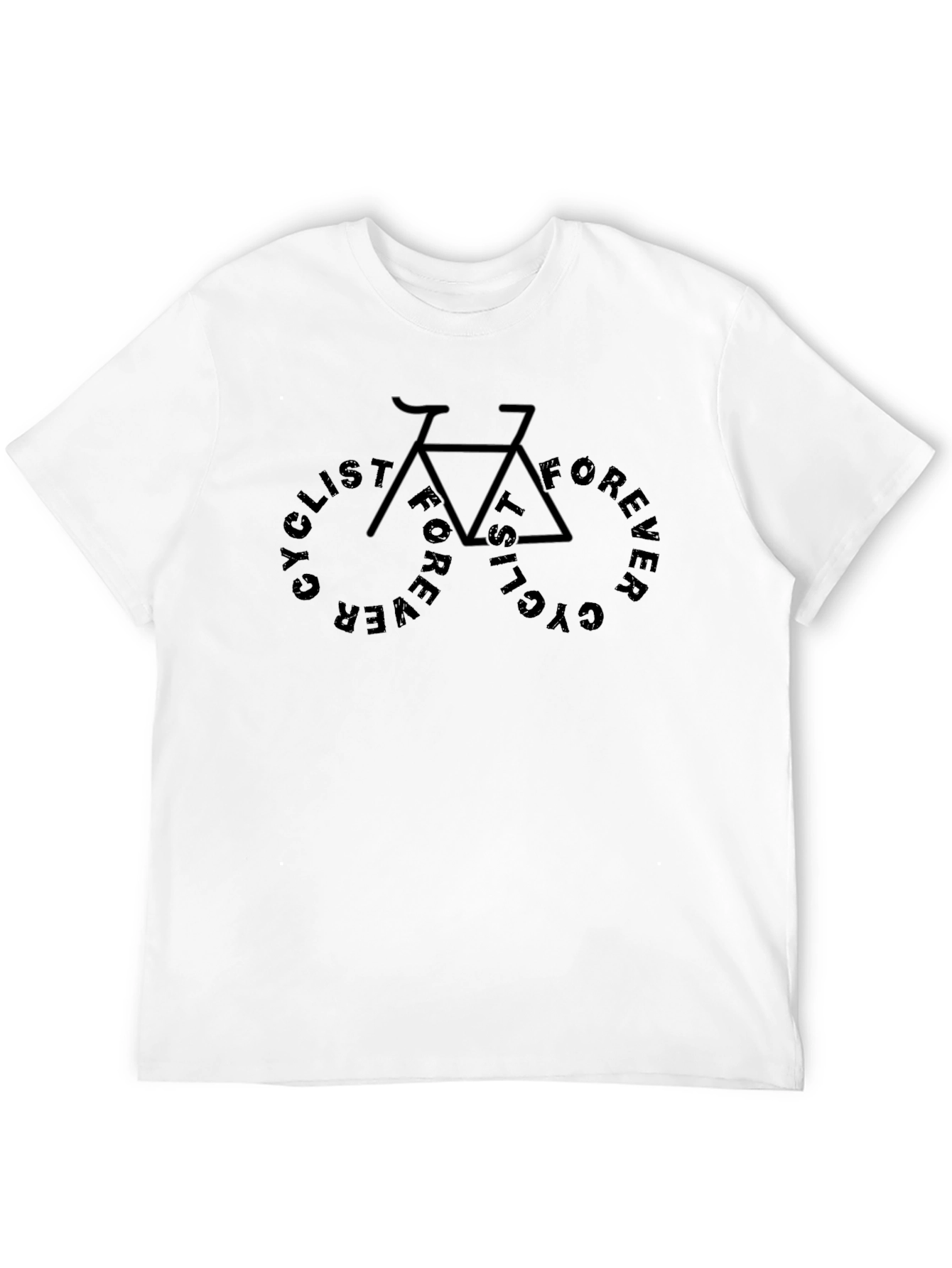 Cyclist Forever Black Graphic Tee