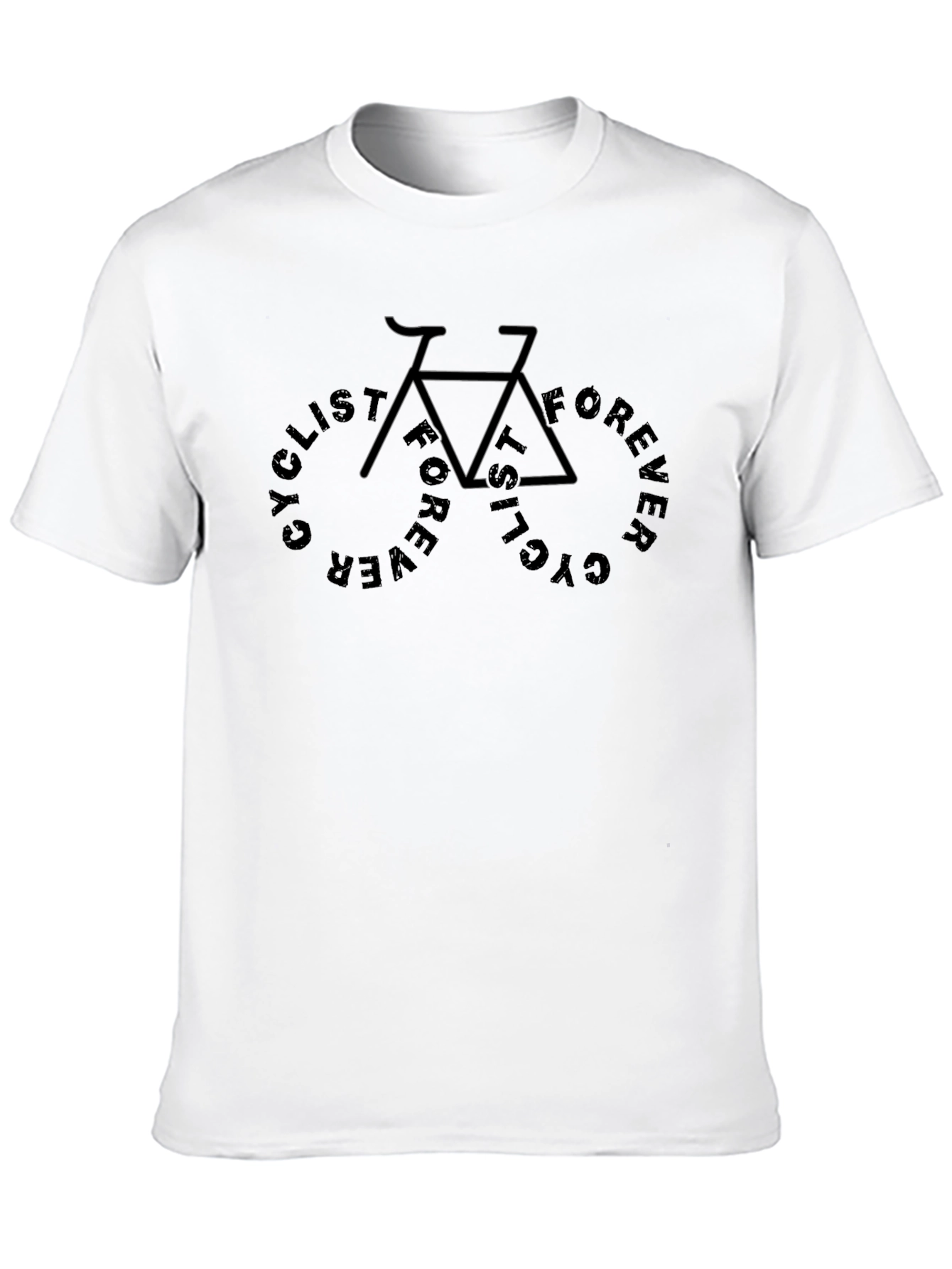 Cyclist Forever Black Graphic Tee