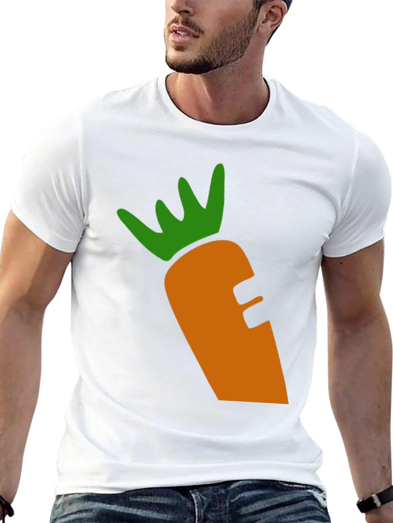 Carrot Graphic Tee - Black Cotton Blend