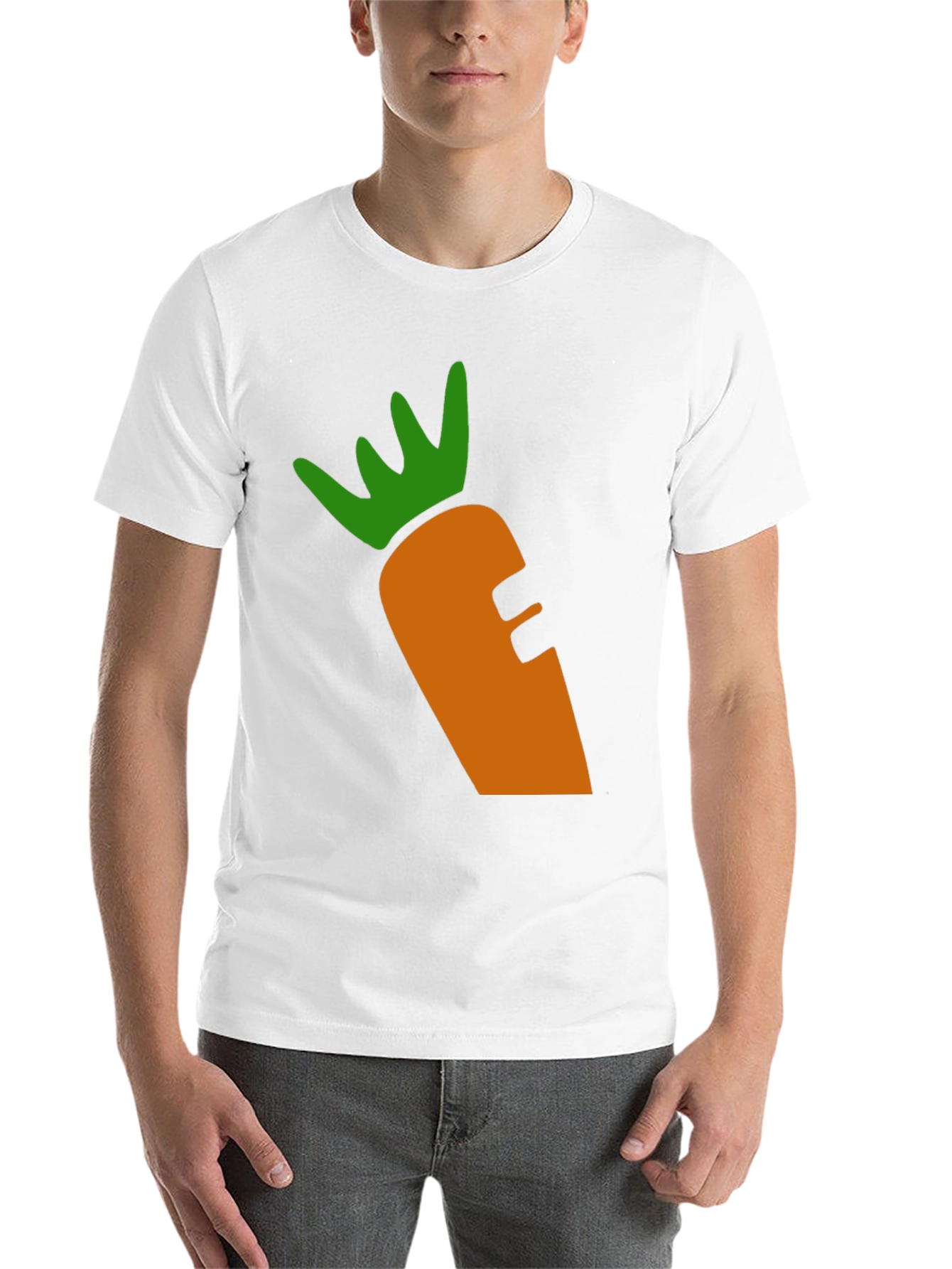 Carrot Graphic Tee - Black Cotton Blend