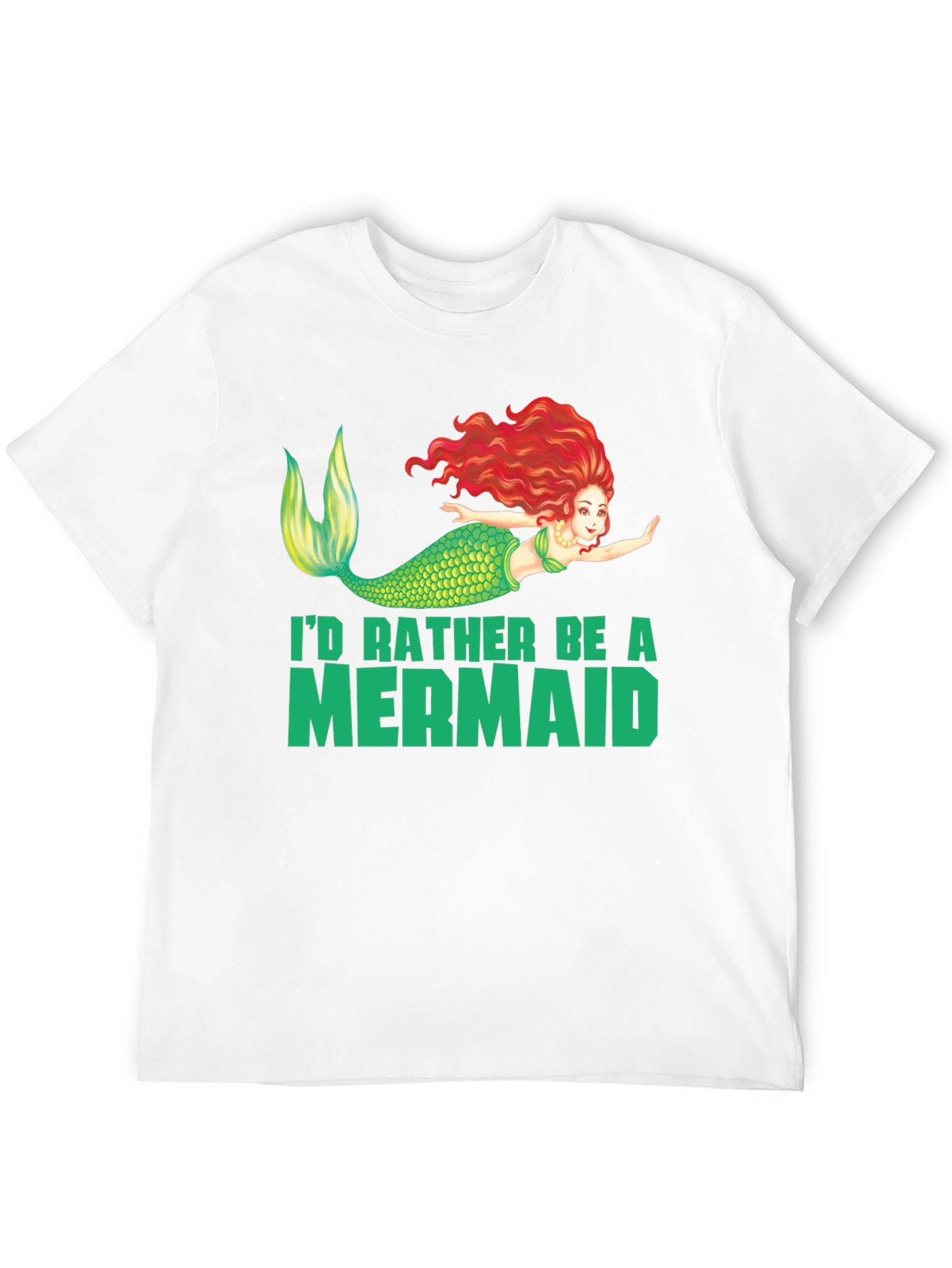 Mermaid Graphic Tee - Id Rather Be a Mermaid