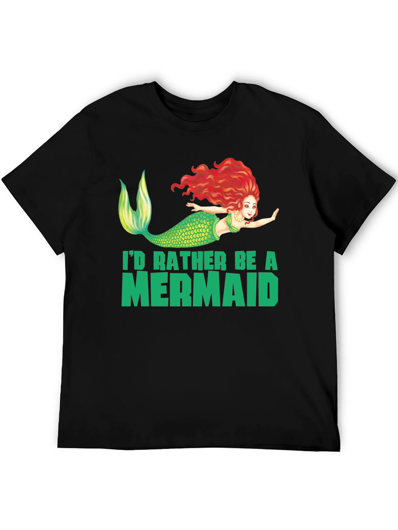 Mermaid Graphic Tee - Id Rather Be a Mermaid