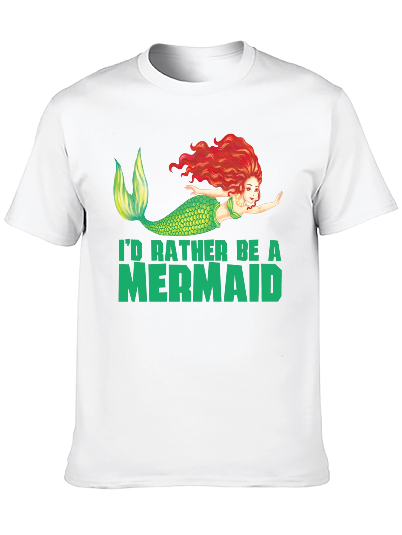 Mermaid Graphic Tee - Id Rather Be a Mermaid