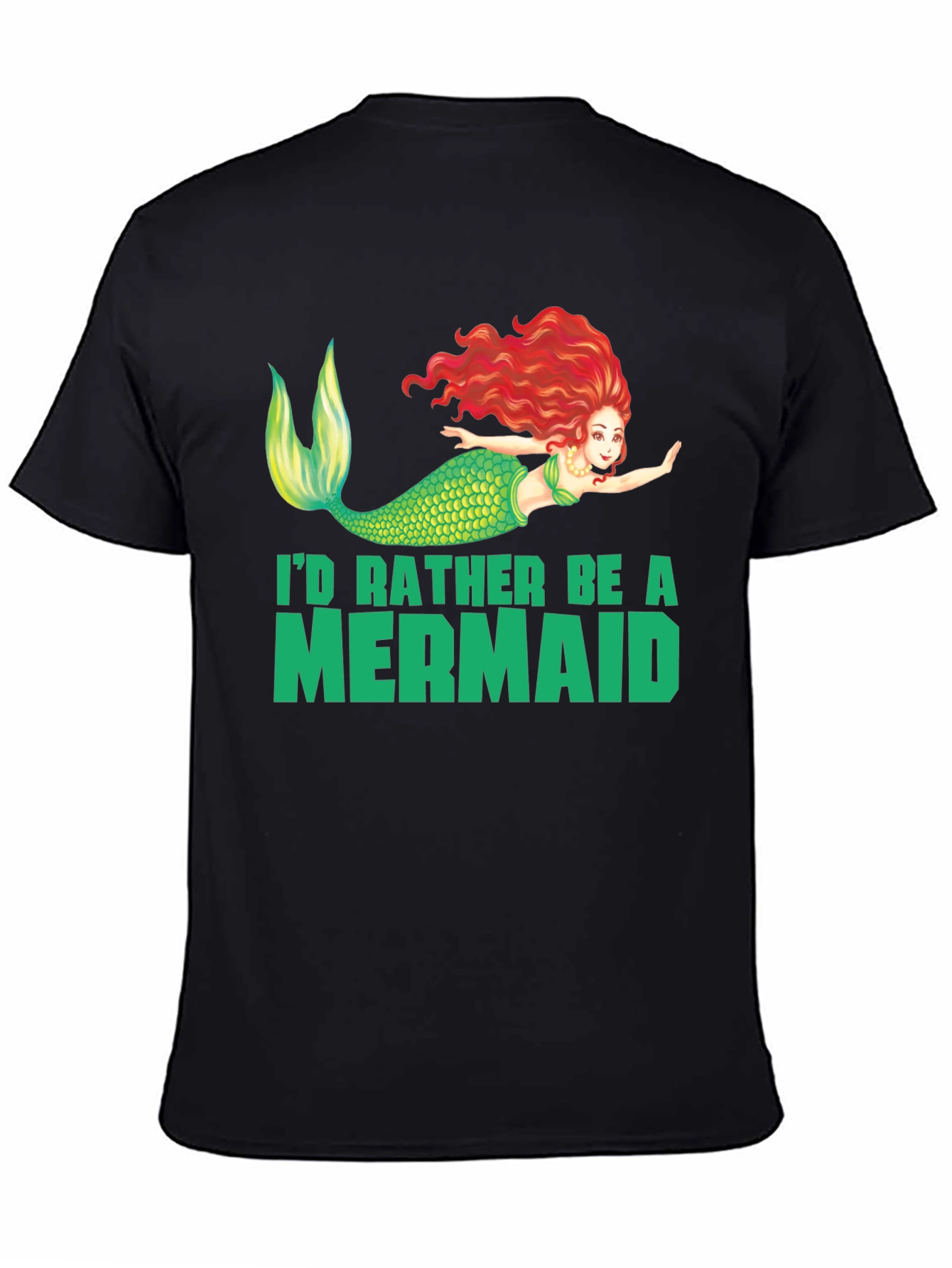 Mermaid Graphic Tee - Id Rather Be a Mermaid