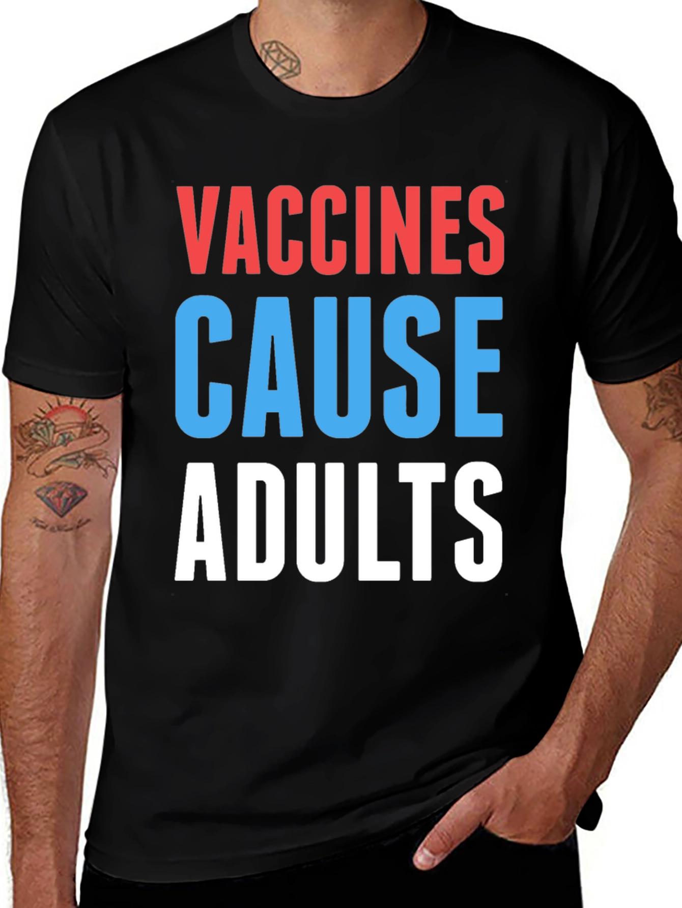 Vaccines Cause Adults T-Shirt Funny Sarcastic Tee