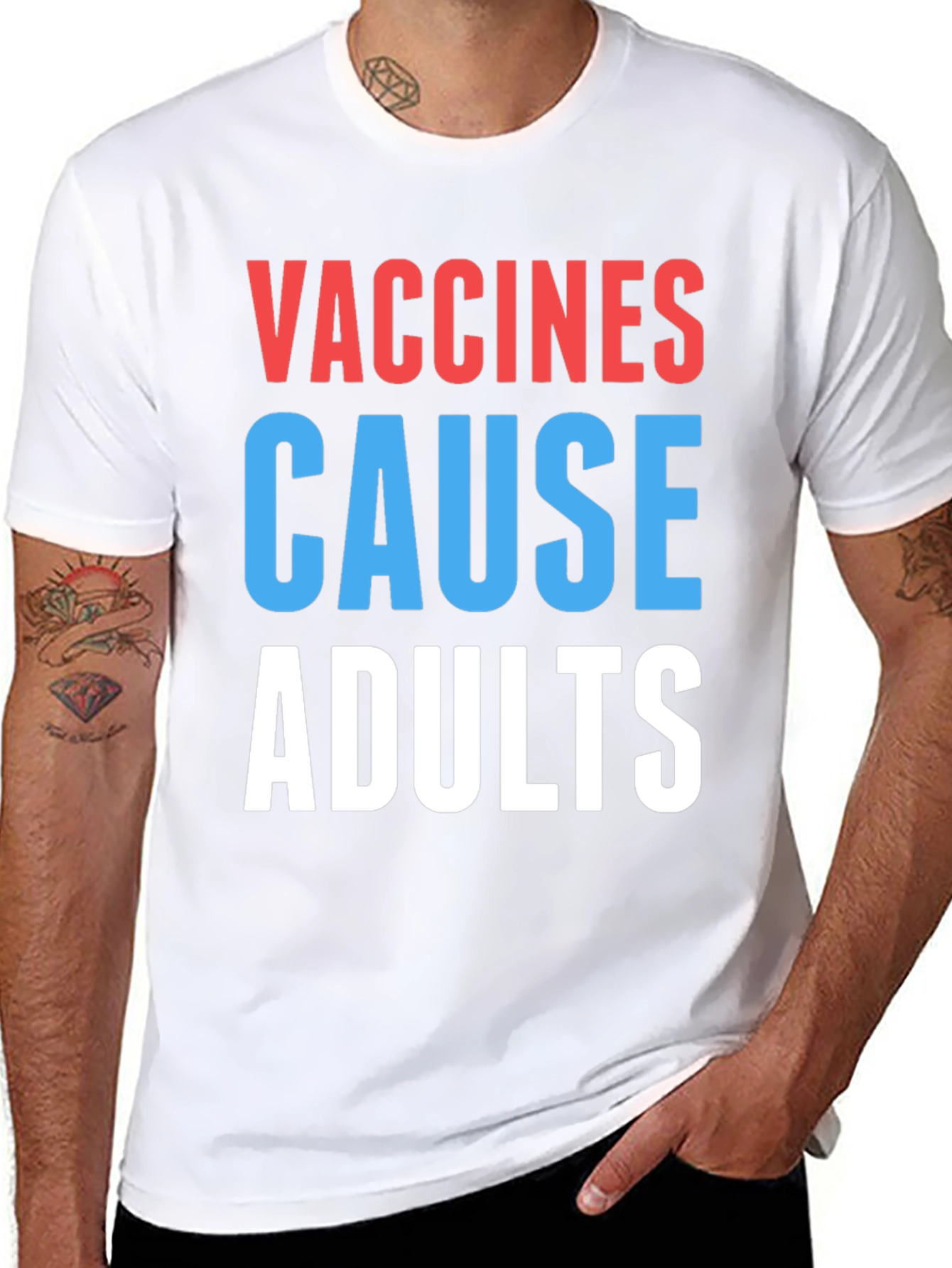 Vaccines Cause Adults T-Shirt Funny Sarcastic Tee