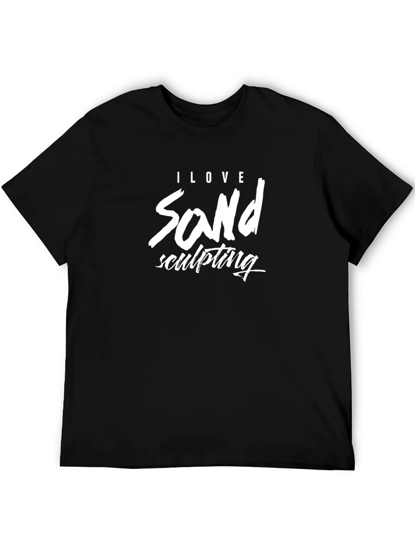 I Love Sand Sculpting Black T-Shirt