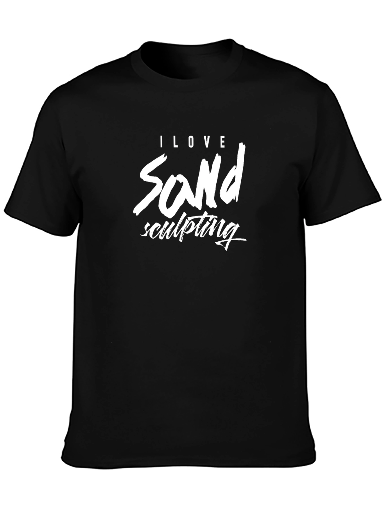 I Love Sand Sculpting Black T-Shirt