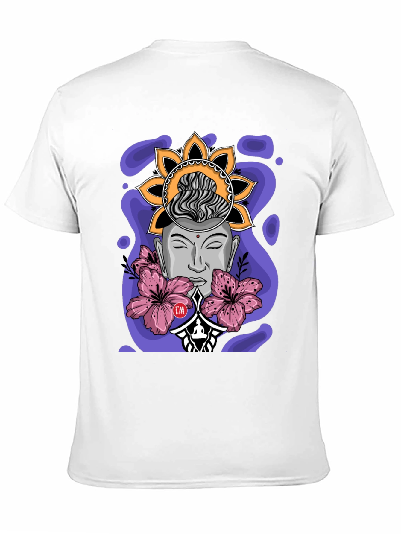 Meditative Buddha Graphic T-Shirt - Black