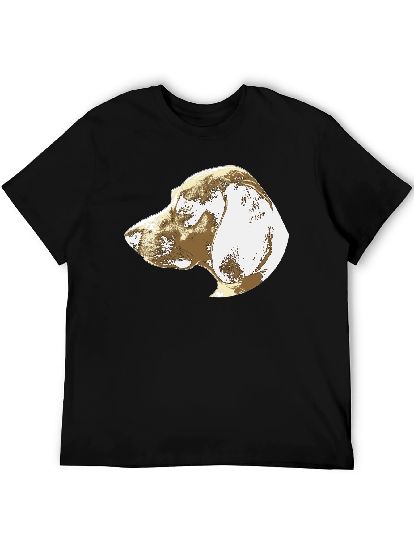 Dog Profile Graphic Tee - Mens Black T-Shirt