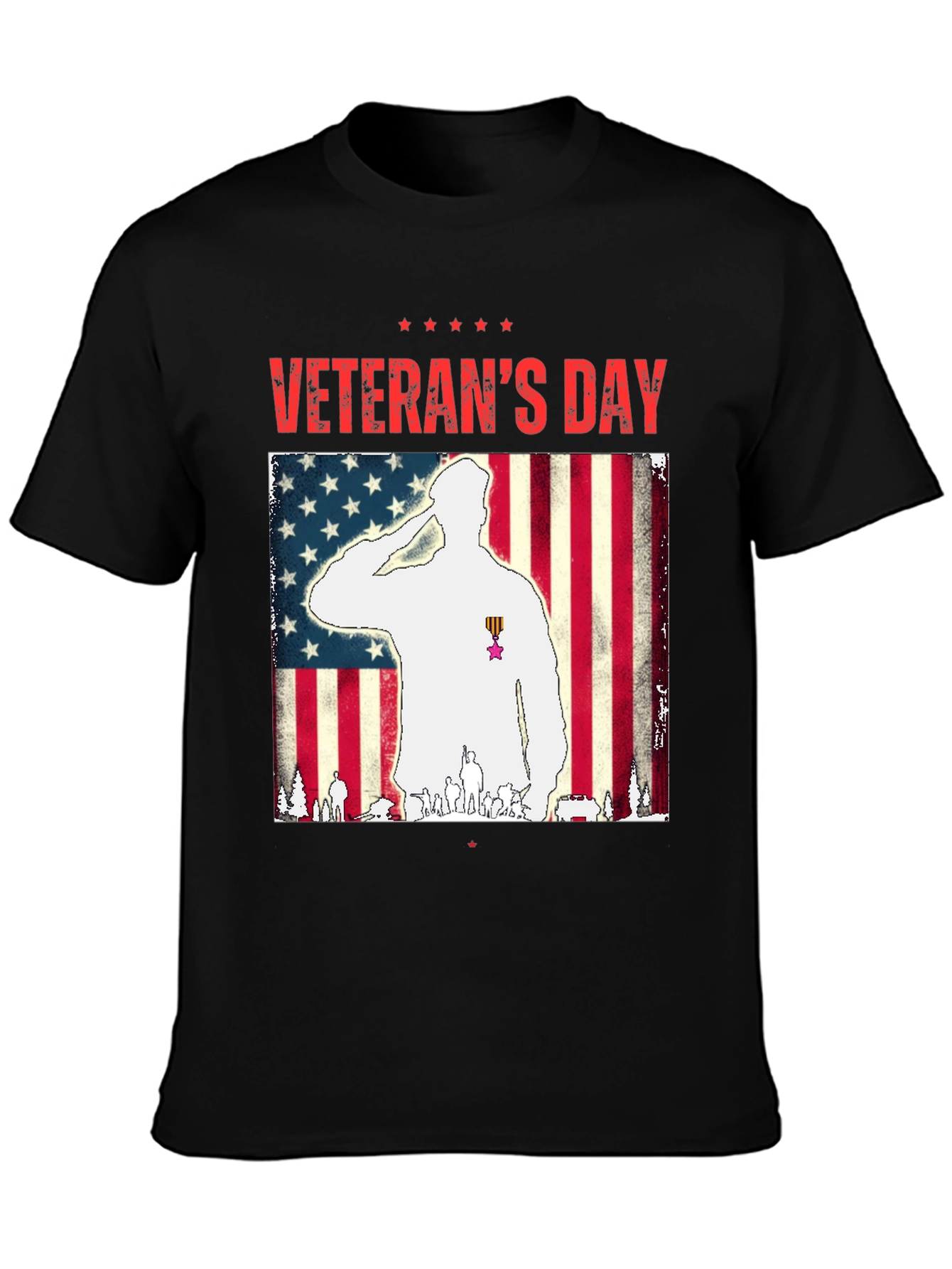Veterans Day Salute Graphic T-Shirt
