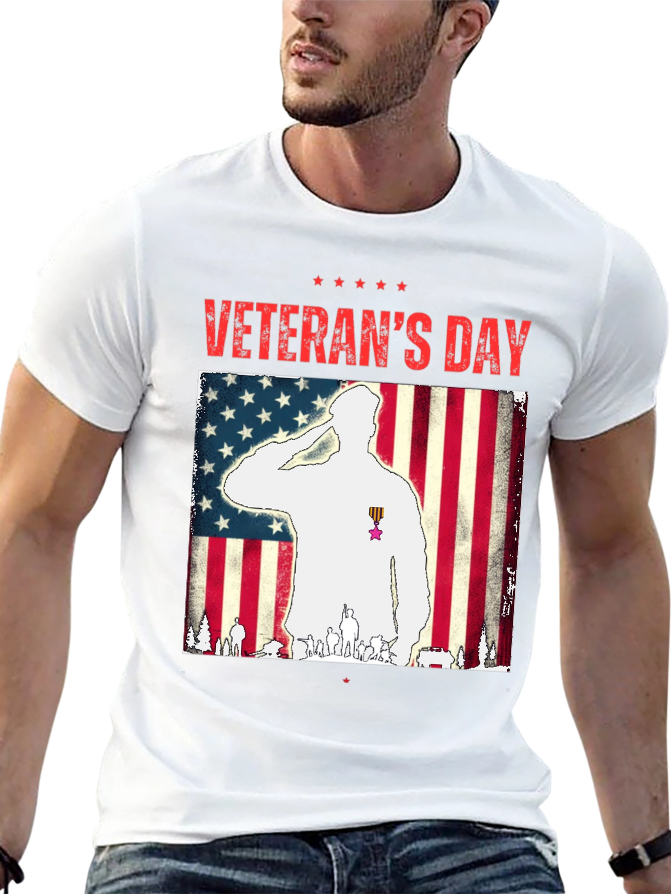 Veterans Day Salute Graphic T-Shirt