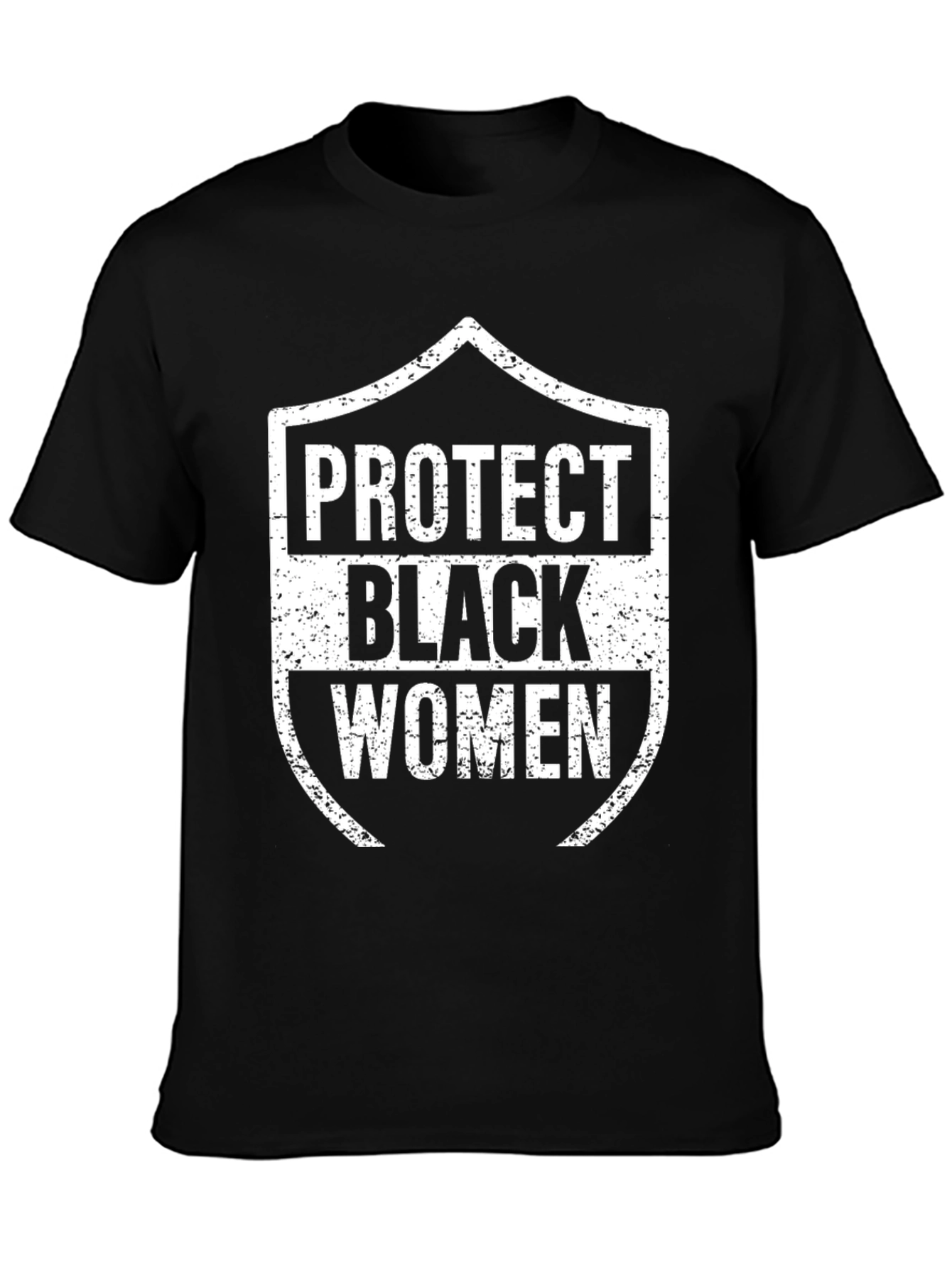 Protect Black Women Graphic Tee - Black Cotton