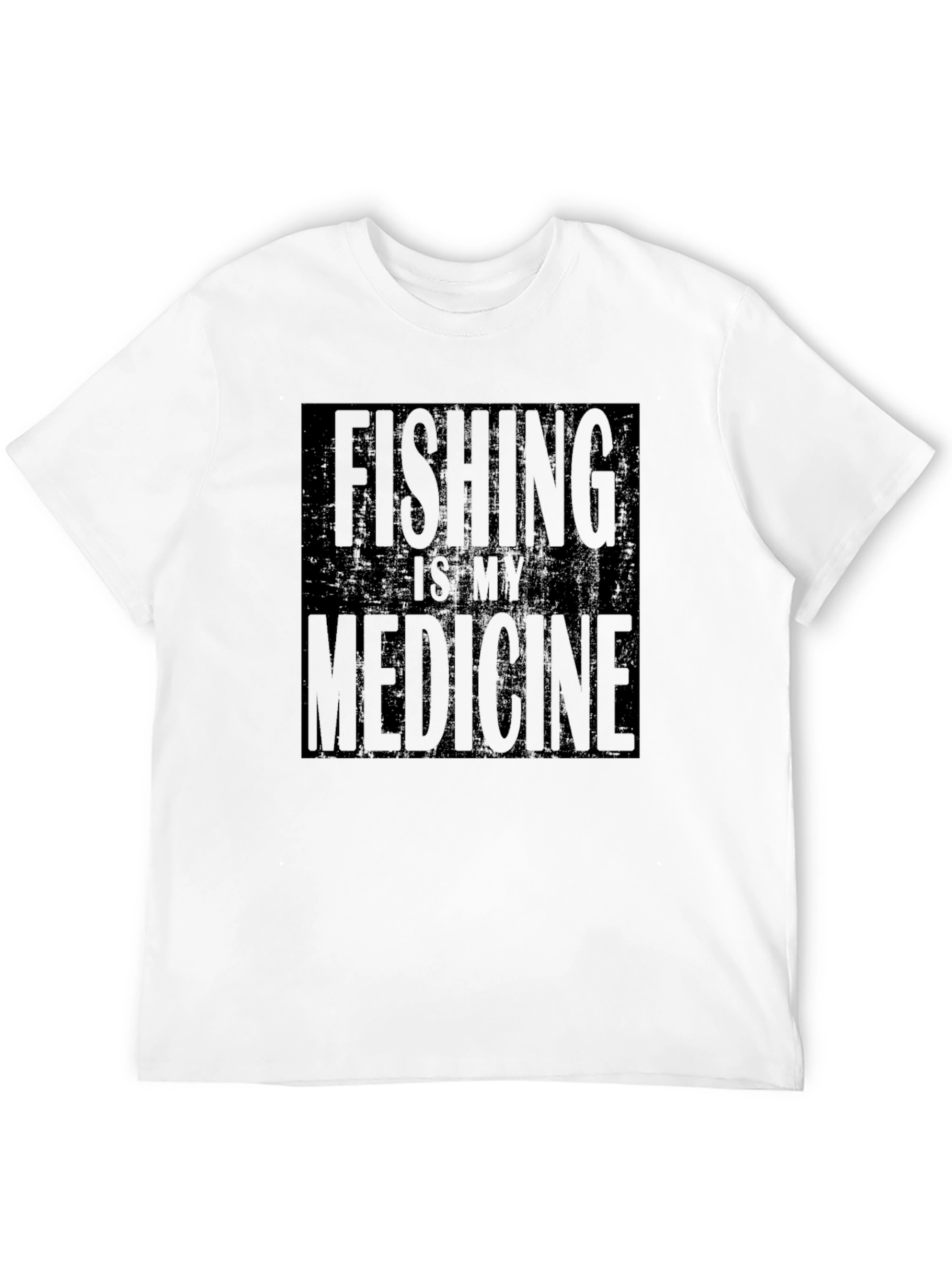 Fishing is My Medicine Black T-Shirt