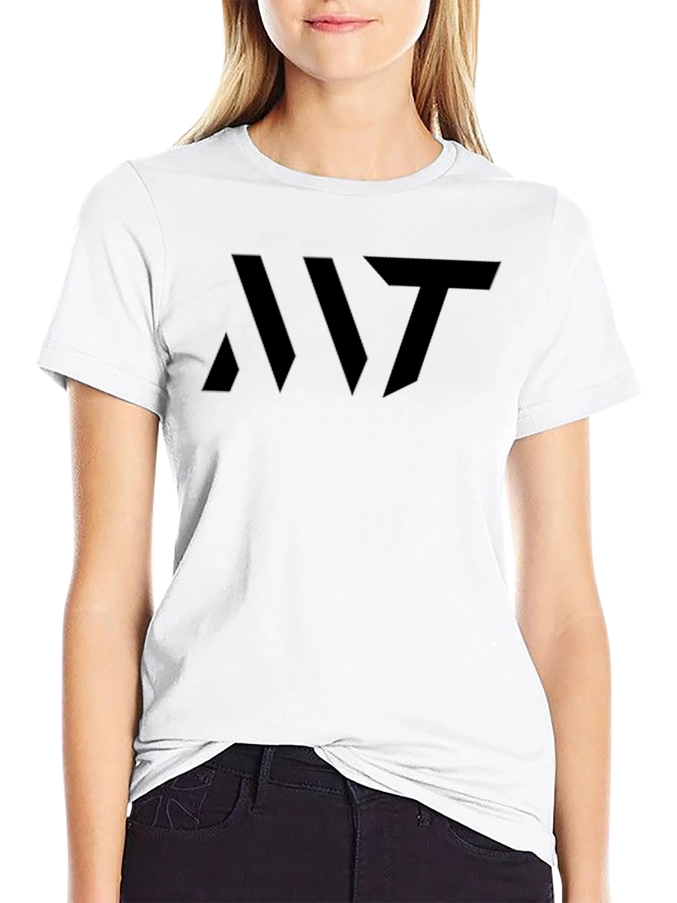 Mens Black Graphic Tee - Modern Abstract Design