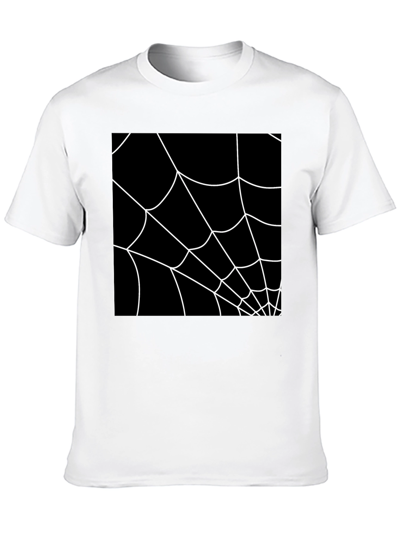 Spider Web Graphic Tee - Black Cotton Blend
