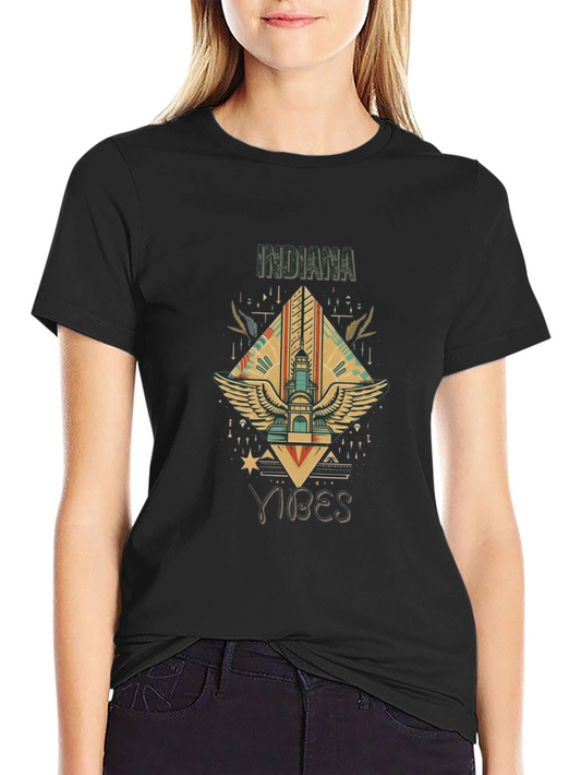 Indiana Vibes Black Graphic Tee