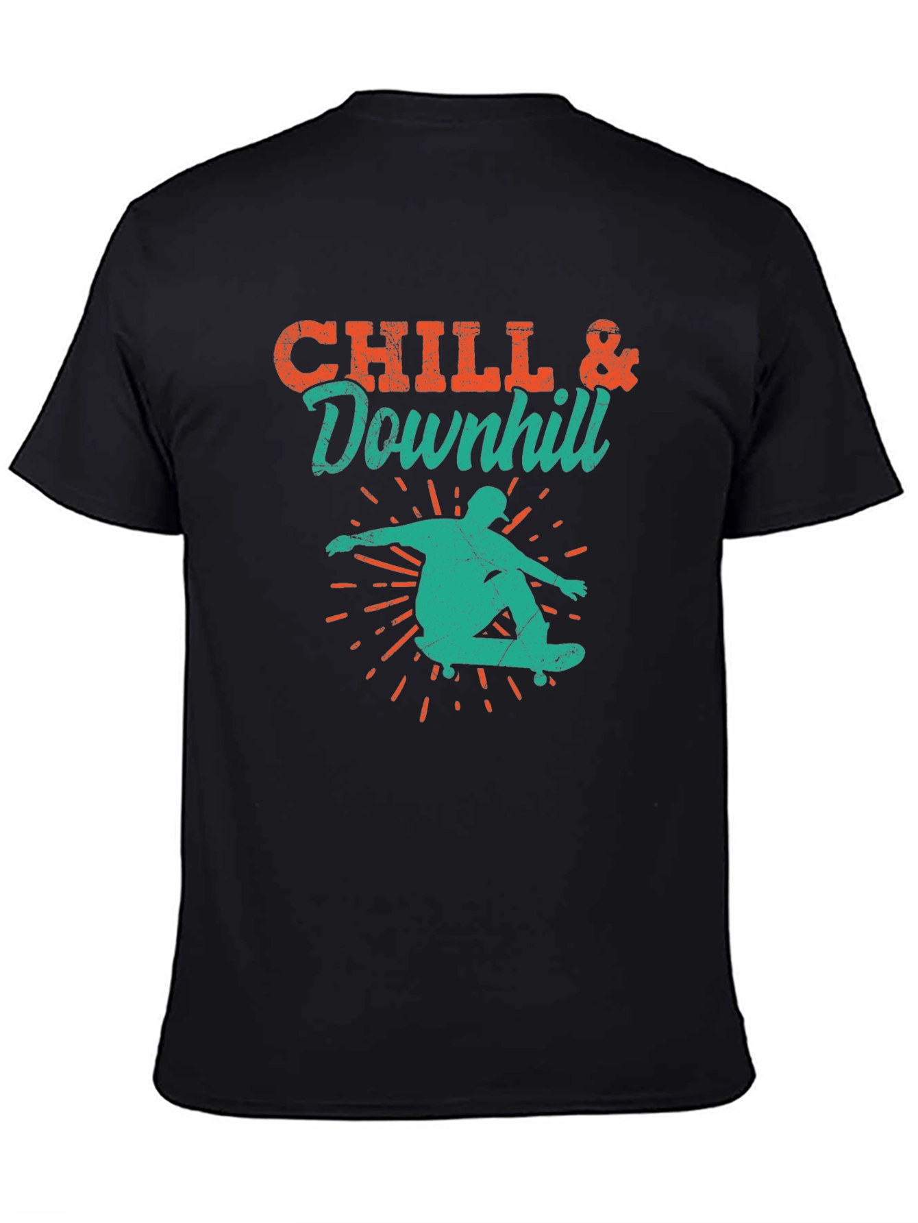 Chill & Downhill Graphic Tee - Skateboarding T-Shirt